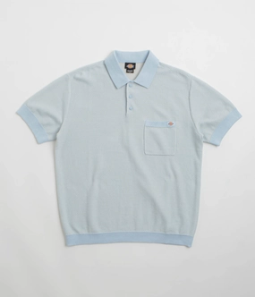 Seamless Side Panels Dickies Rocky Knit Short Sleeve Polo Shirt - Whitecap Grey