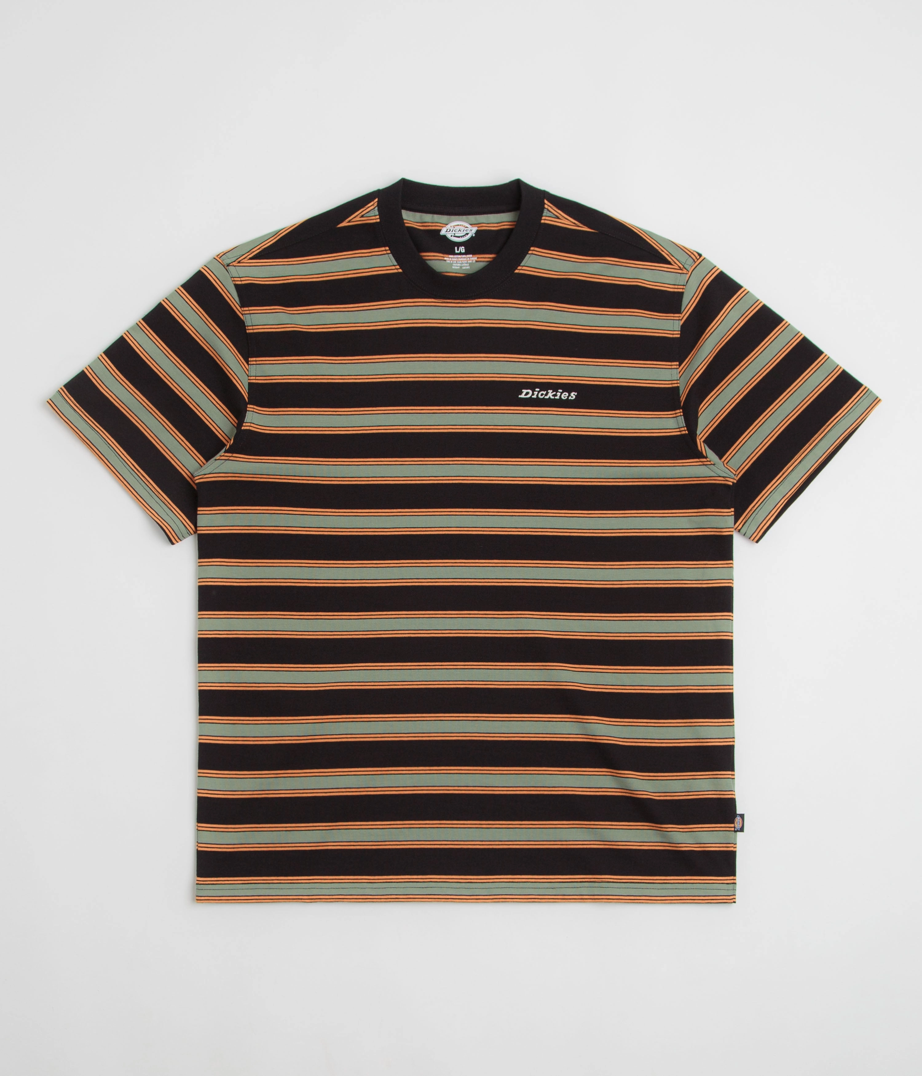 Dickies York Stripe T-Shirt - Black Size extra large swimming venue