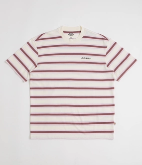 aquarium event nursing clothes Dickies York Stripe T-Shirt - Egret