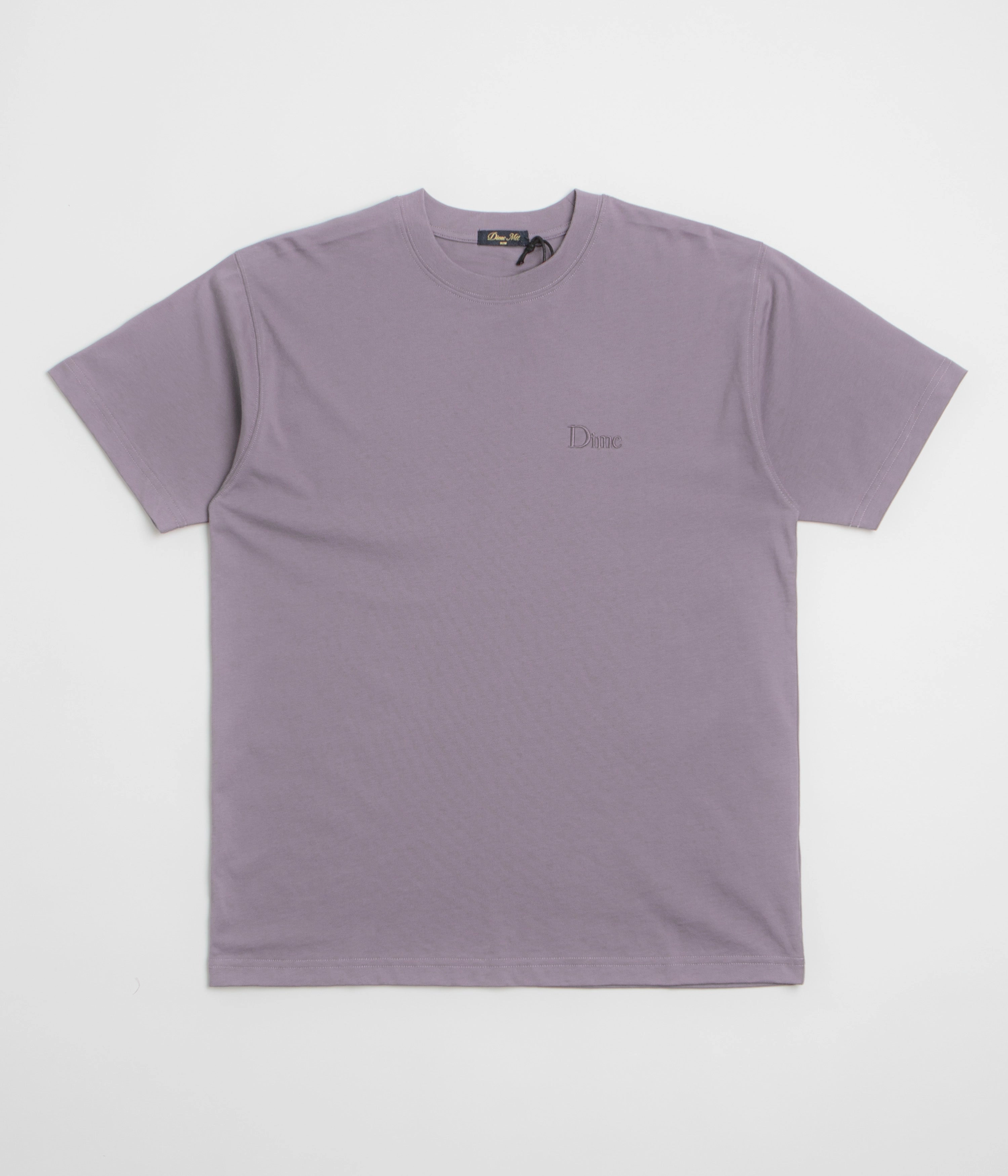 Straight fit Dime Classic Small Logo T-Shirt - Plum Grey