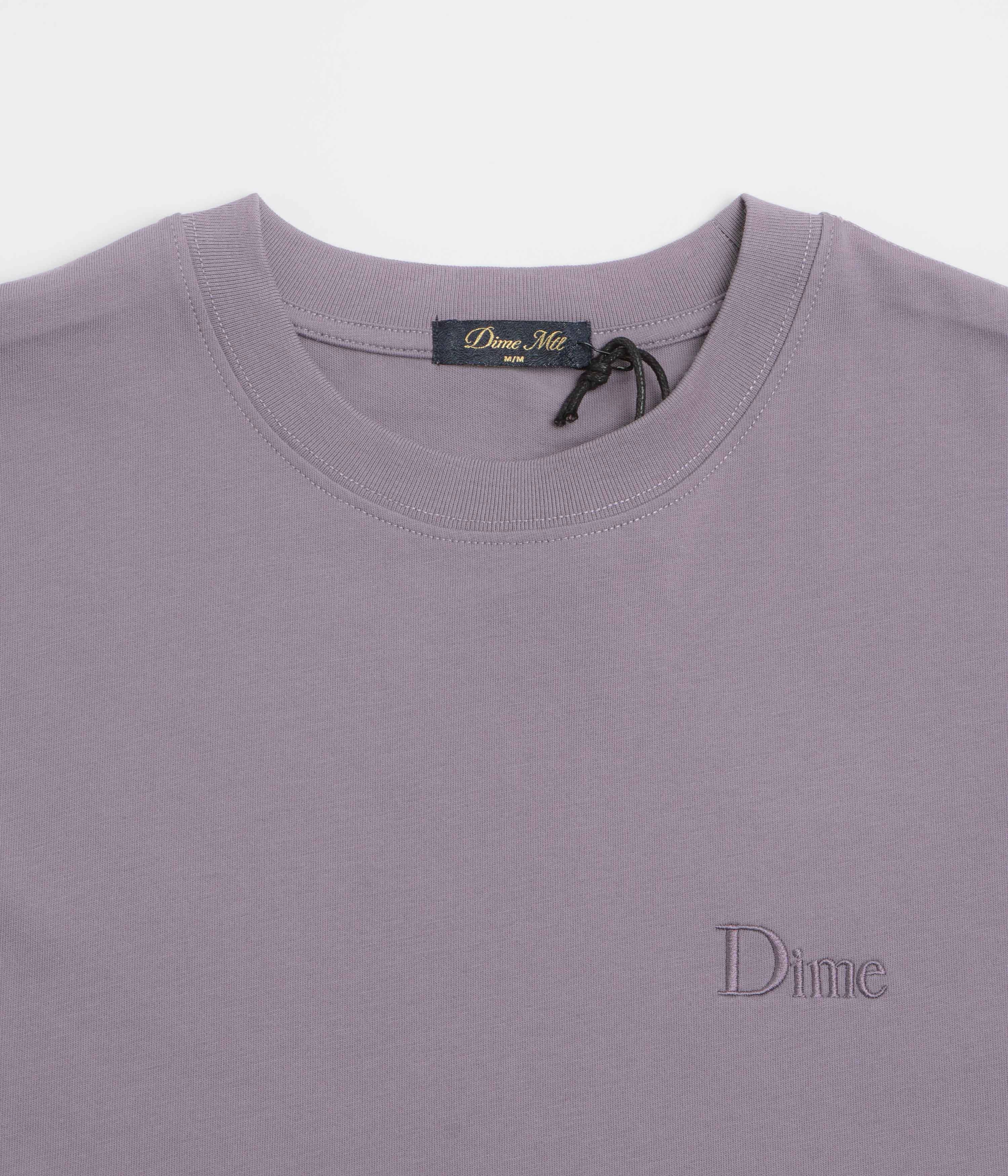 wedding venue event Dime Classic Small Logo T-Shirt - Plum Grey