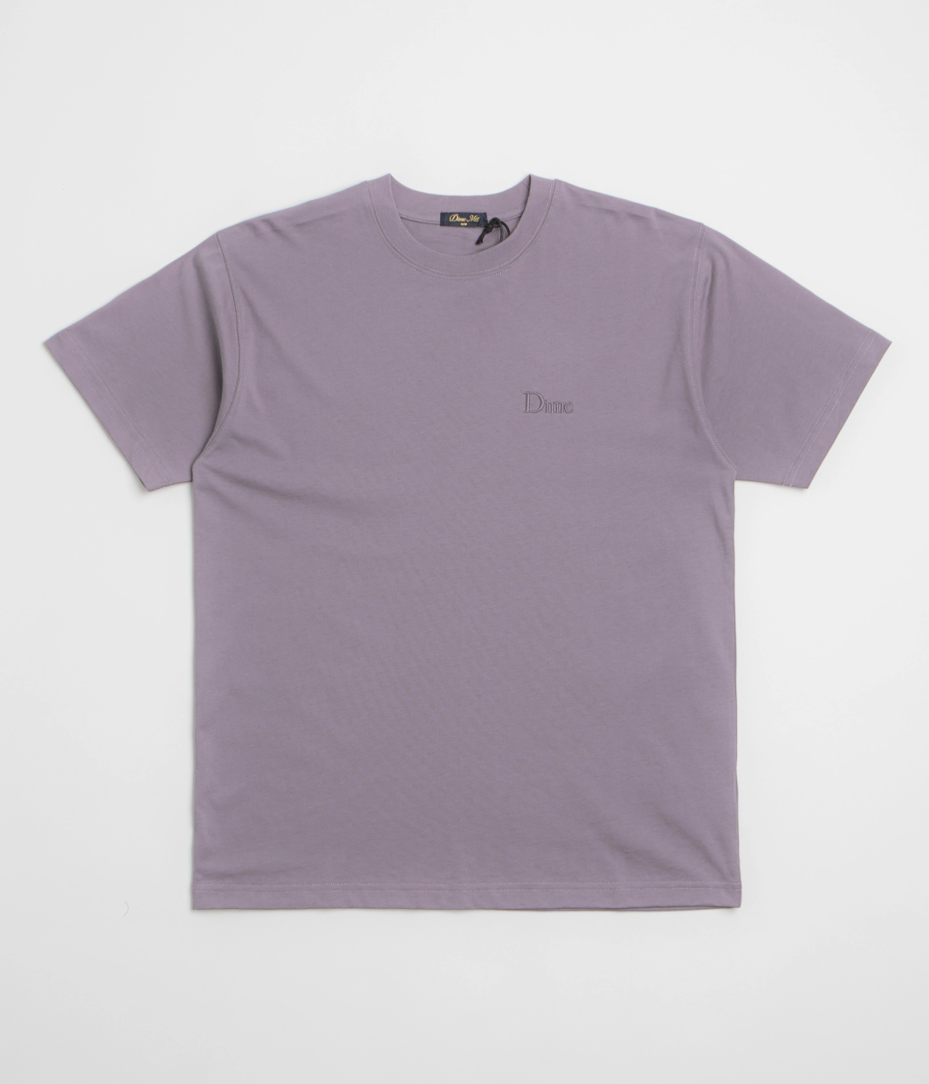 Dime Classic Small Logo T-Shirt - Plum Grey Picnic animal prints