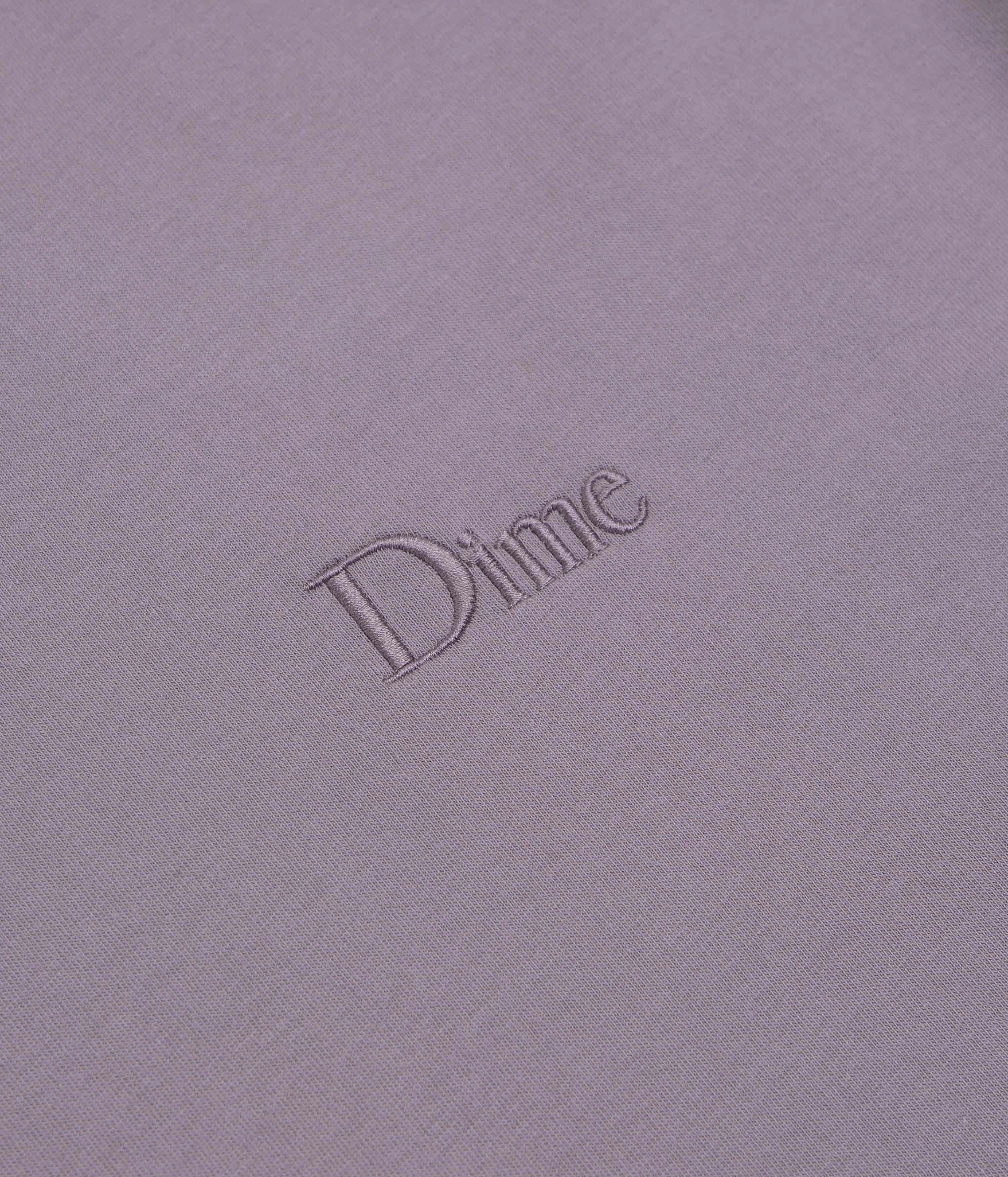 Dime Classic Small Logo T-Shirt - Plum Grey Semi Formal