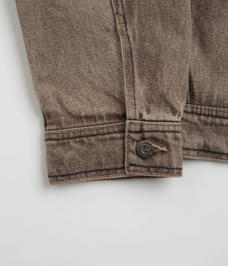 Versatile Outerwear Compression Friendly Fit Dime Denim Jacket - Dipped Sandblasted Brown