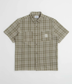 Button-up Breathable Lining Butter Goods Equipment Short Sleeve Shirt - Green