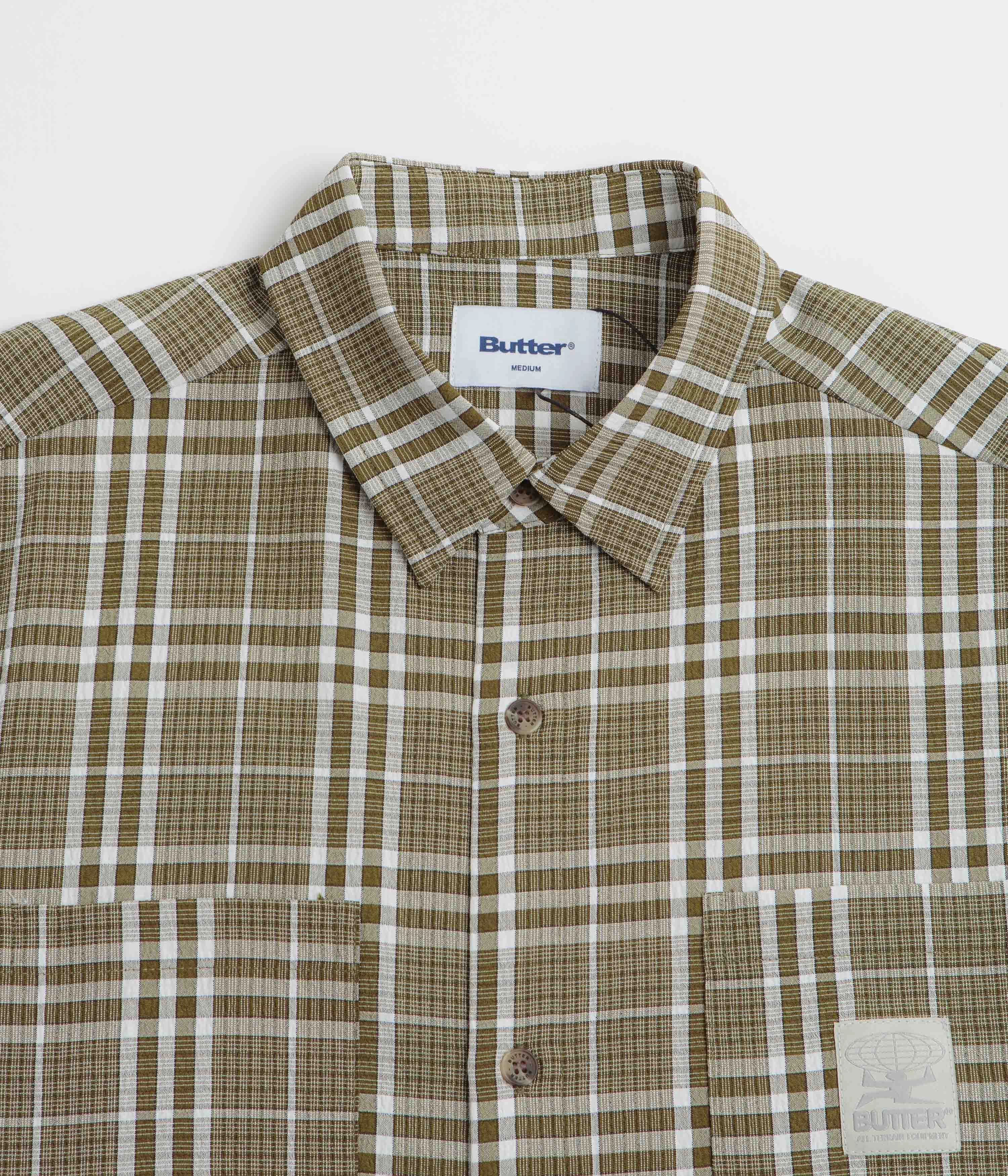 Butter Goods Equipment Short Sleeve Shirt - Green Mature appeal Camouflage Style