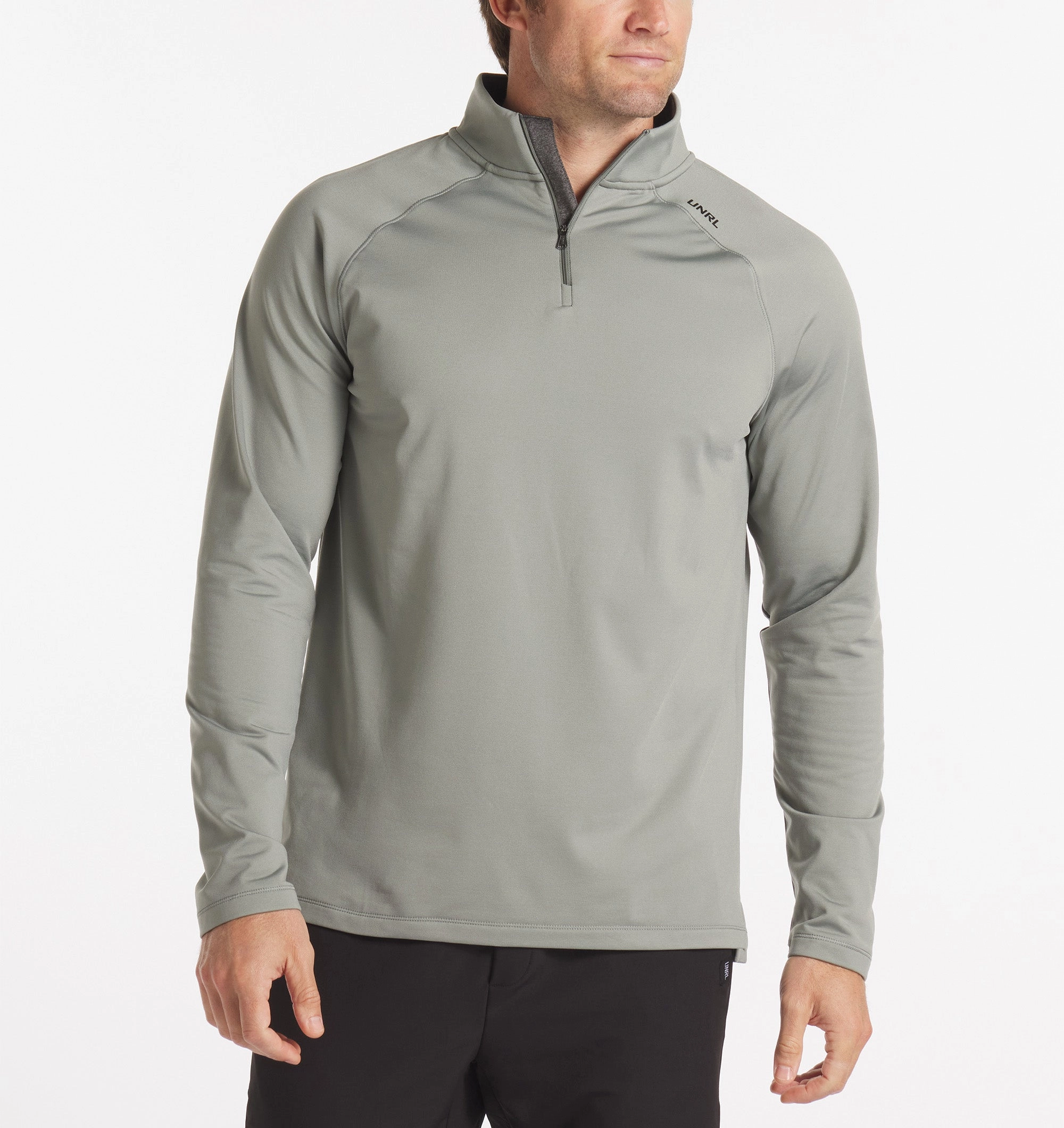 DoubleLayeredCollar Interlock Quarter Zip