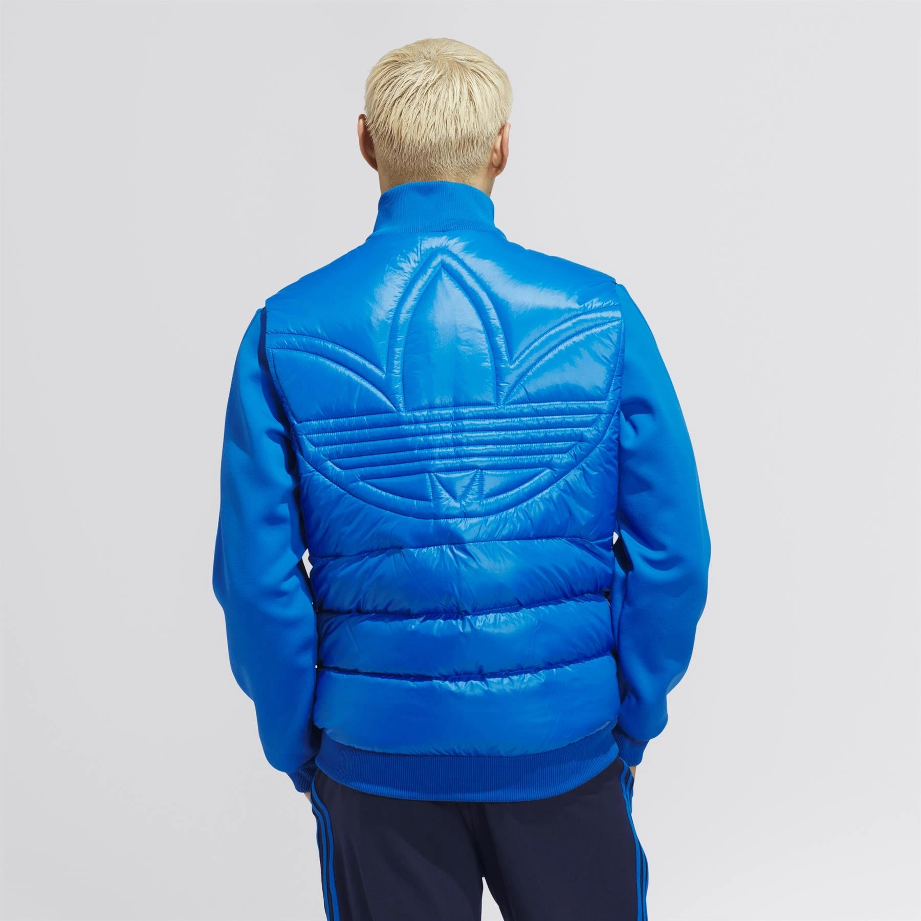 Suede Down Jacket Bluebird