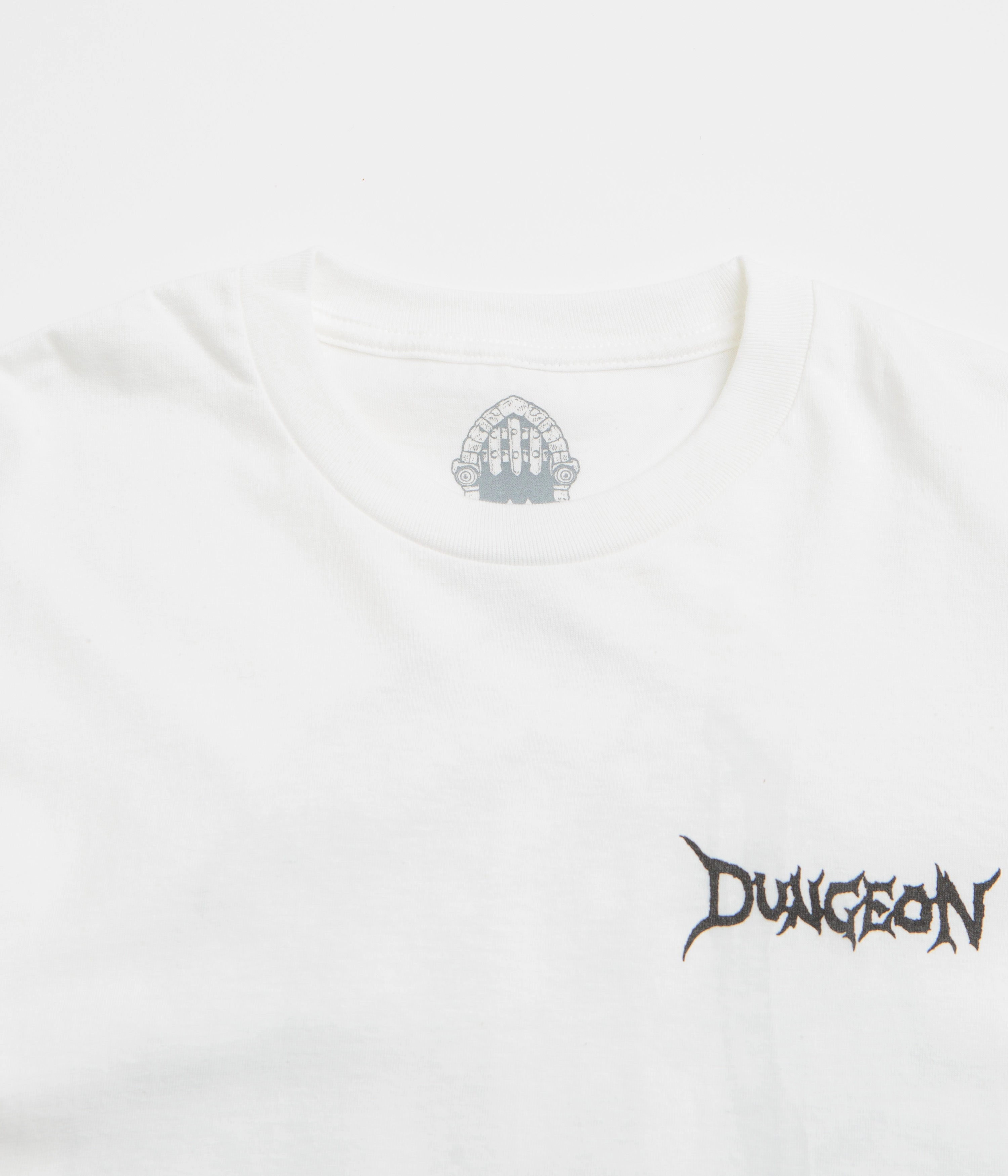 Dungeon Portcullis T-Shirt - White / Black Printed