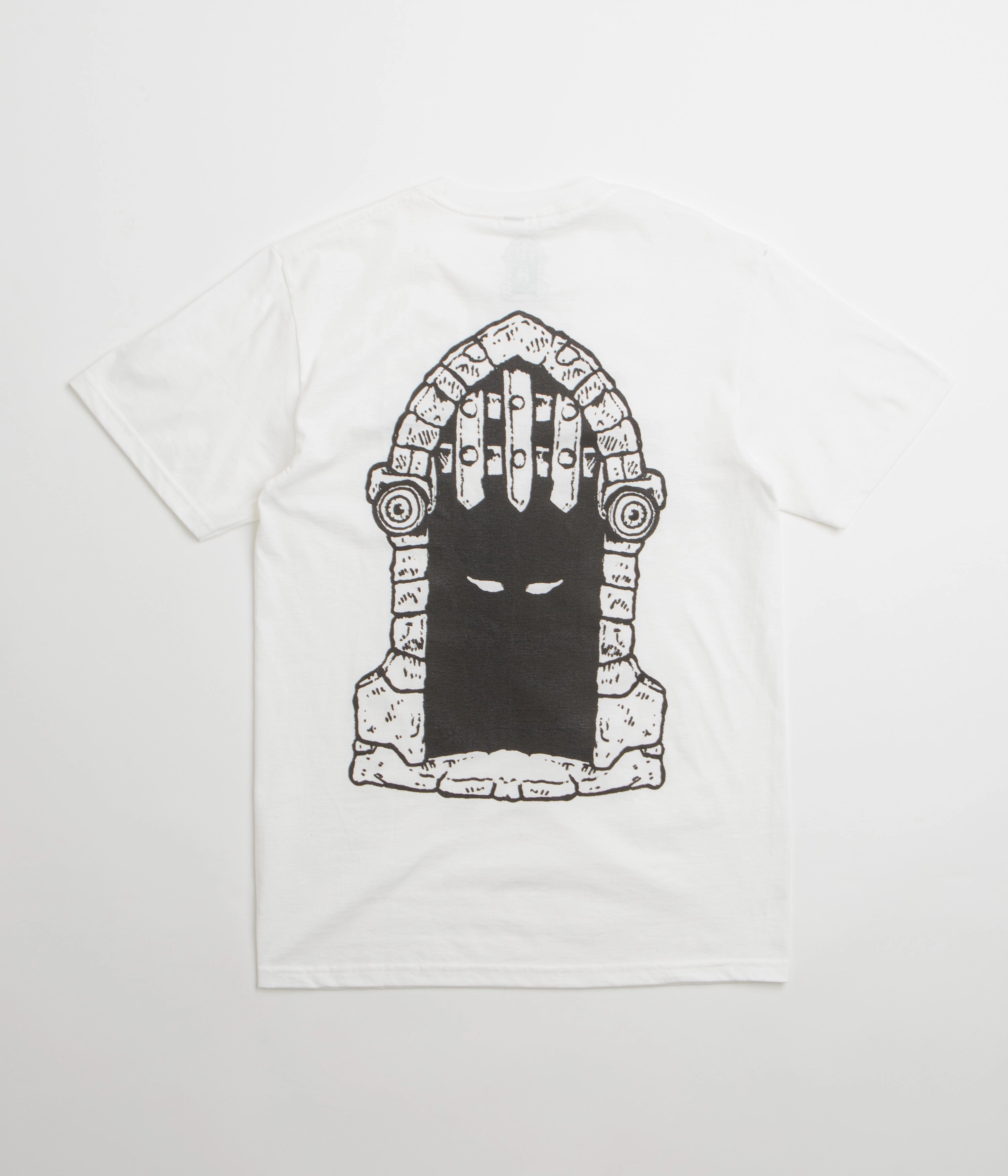 Dungeon Portcullis T-Shirt - White / Black Sustainable