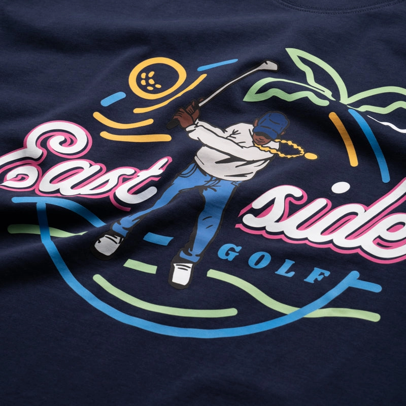 Eastside Golf Limited Edition Paradise Tee - Midnight Navy park venue Neutral Colors