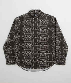 The Trilogy Tapes Envelopes All Over Print Shirt - Black Military Inspired