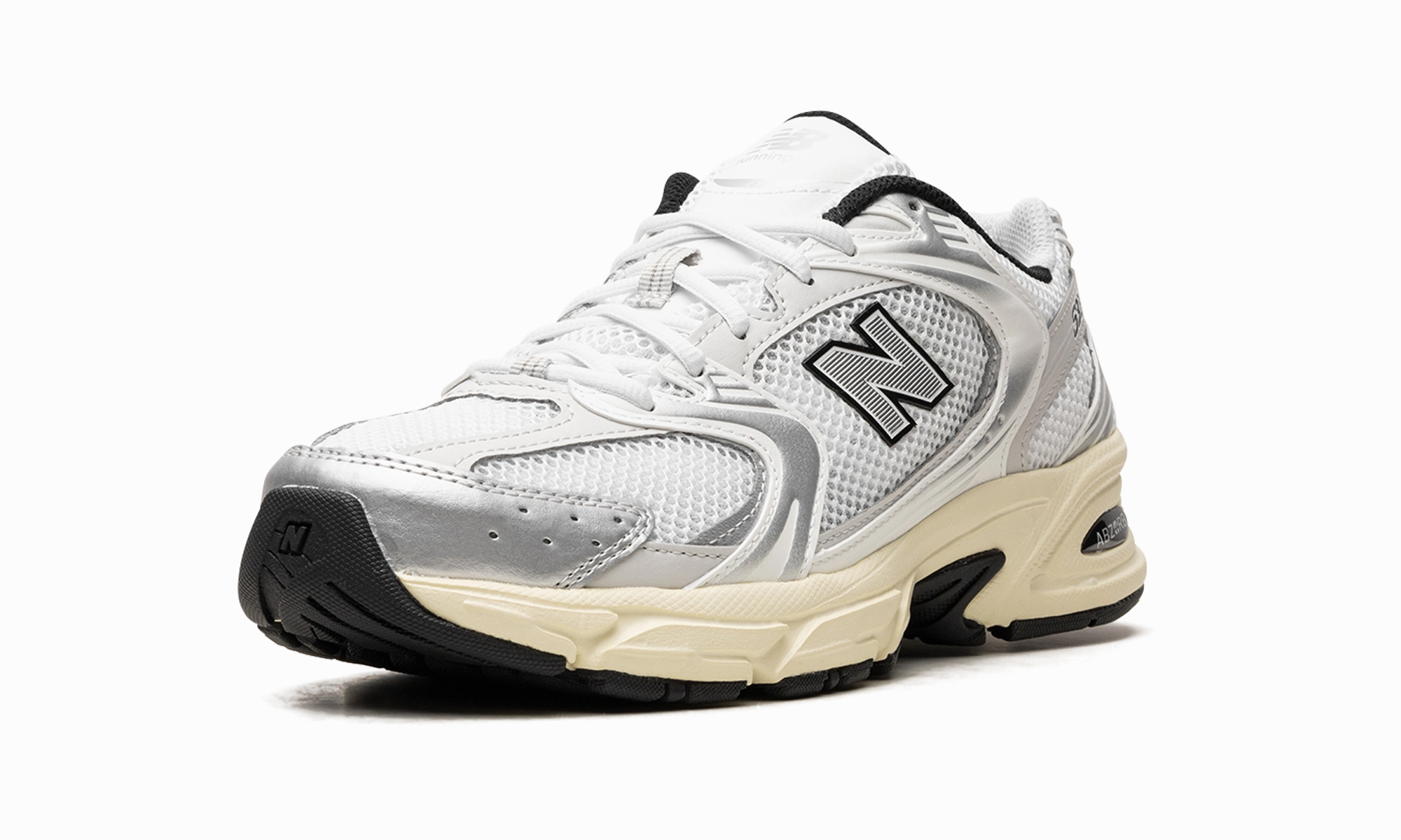 530 "White / Silver" Woven Upper Technology Abrasion resistant