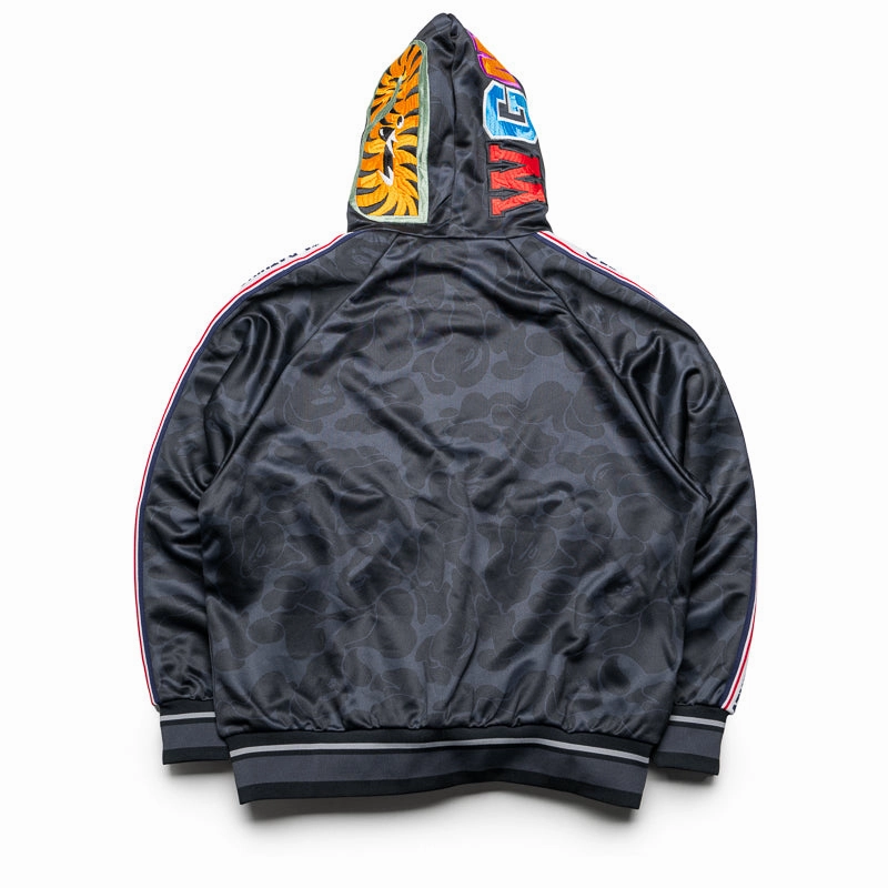 A Bathing Ape Solid Camo Shark Full Zip Hoodie - Black Flex Performance Fit