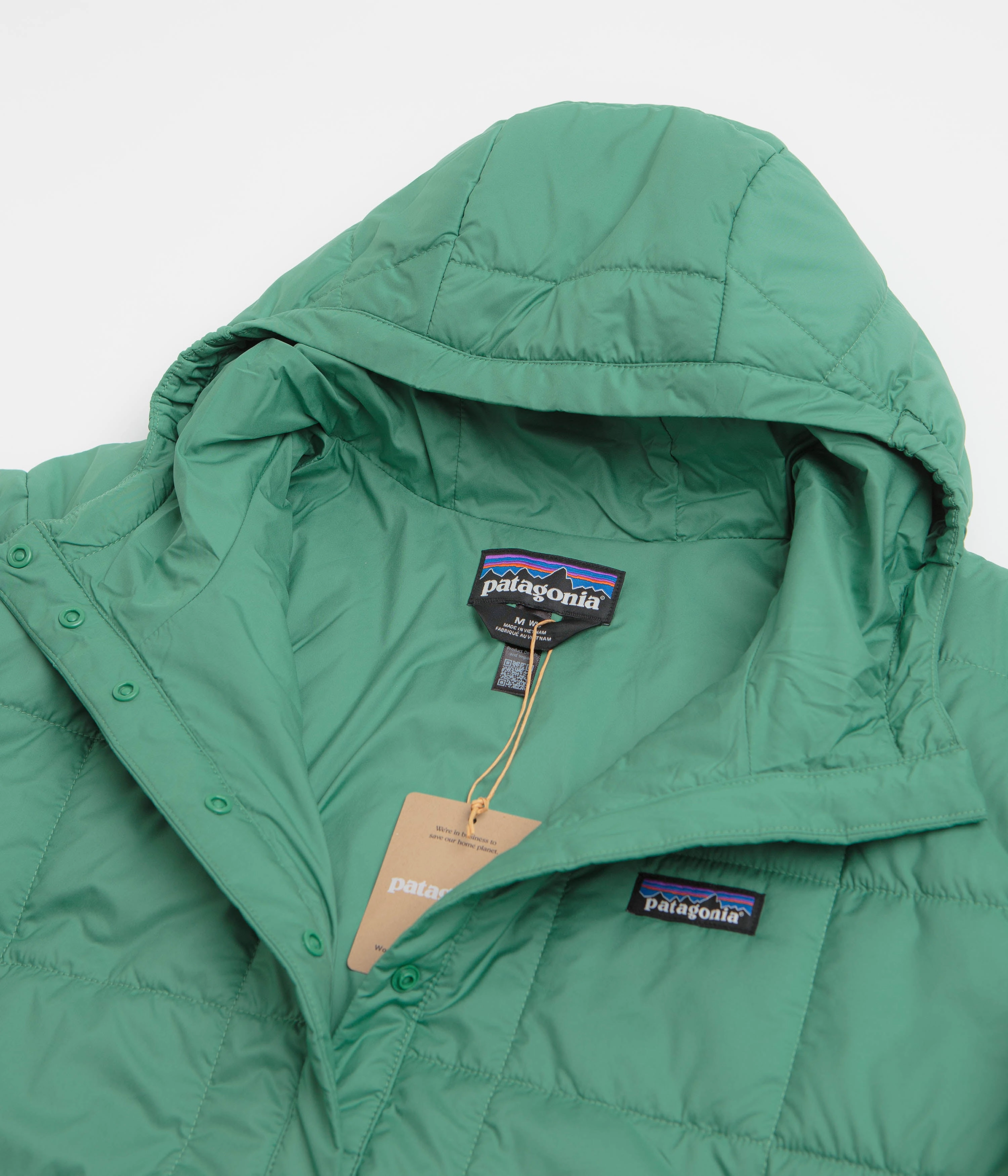 Wind Proof Magnet Patagonia Womens Light Gust Hooded Pullover Jacket - Heartleaf Green