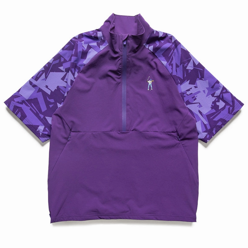 Gloves Eastside Golf 1/2 Zip Nylon Wind Shirt - Violet