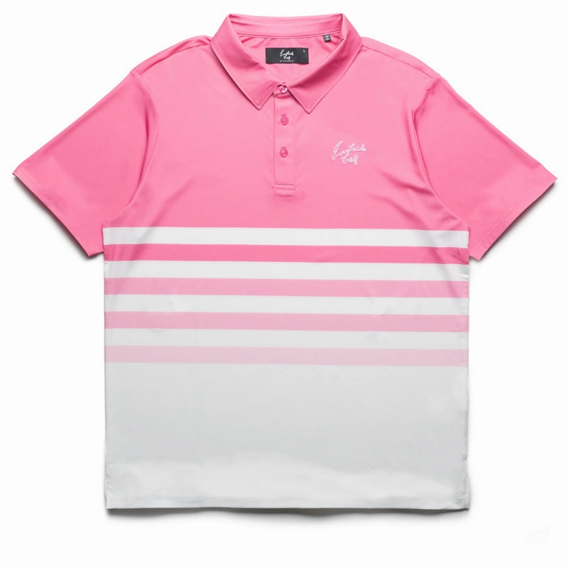 Eastside Golf Ombre Striped Signature Polo - Pink Cosmos Tailored Silhouette Conference Appropriate