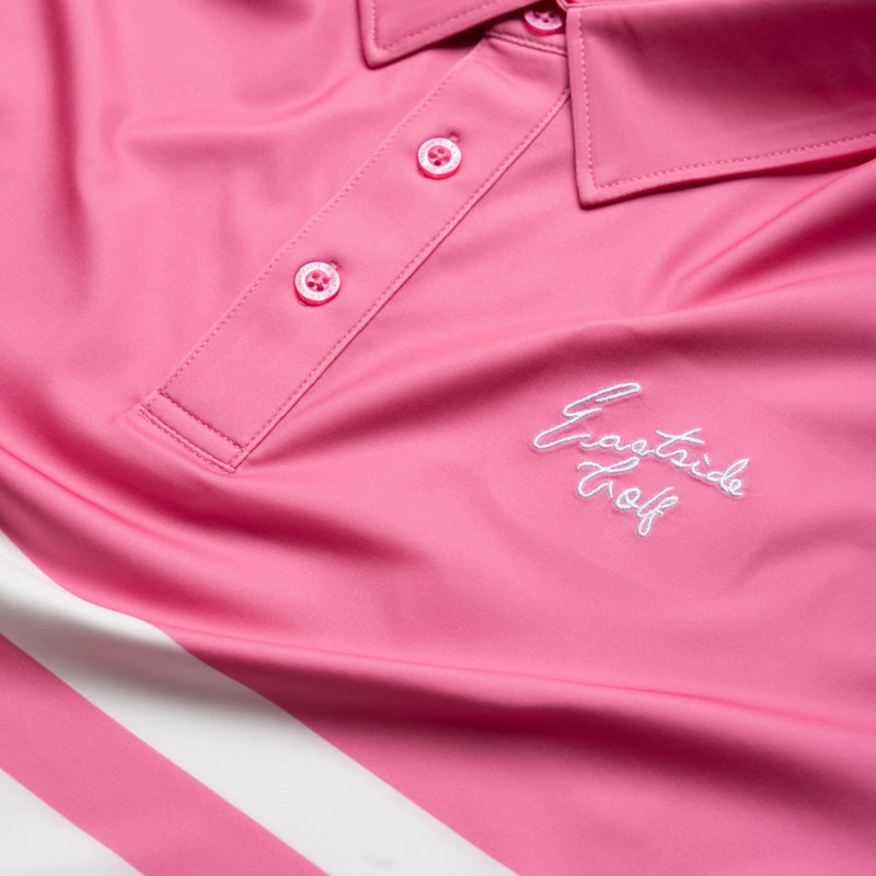 Earthy Palette Eastside Golf Ombre Striped Signature Polo - Pink Cosmos