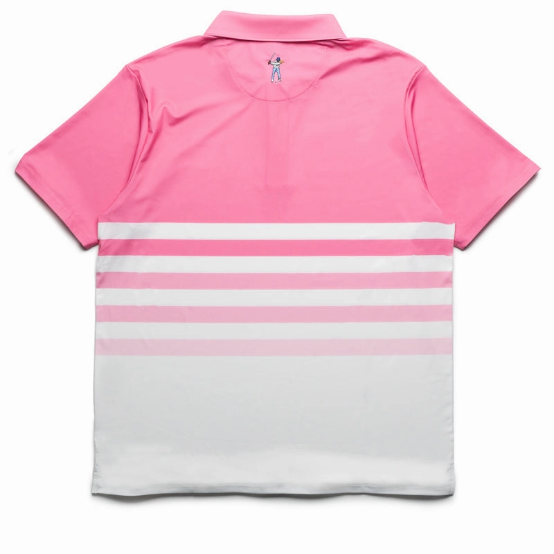 Eastside Golf Ombre Striped Signature Polo - Pink Cosmos Checkered Look Trendy Outfit
