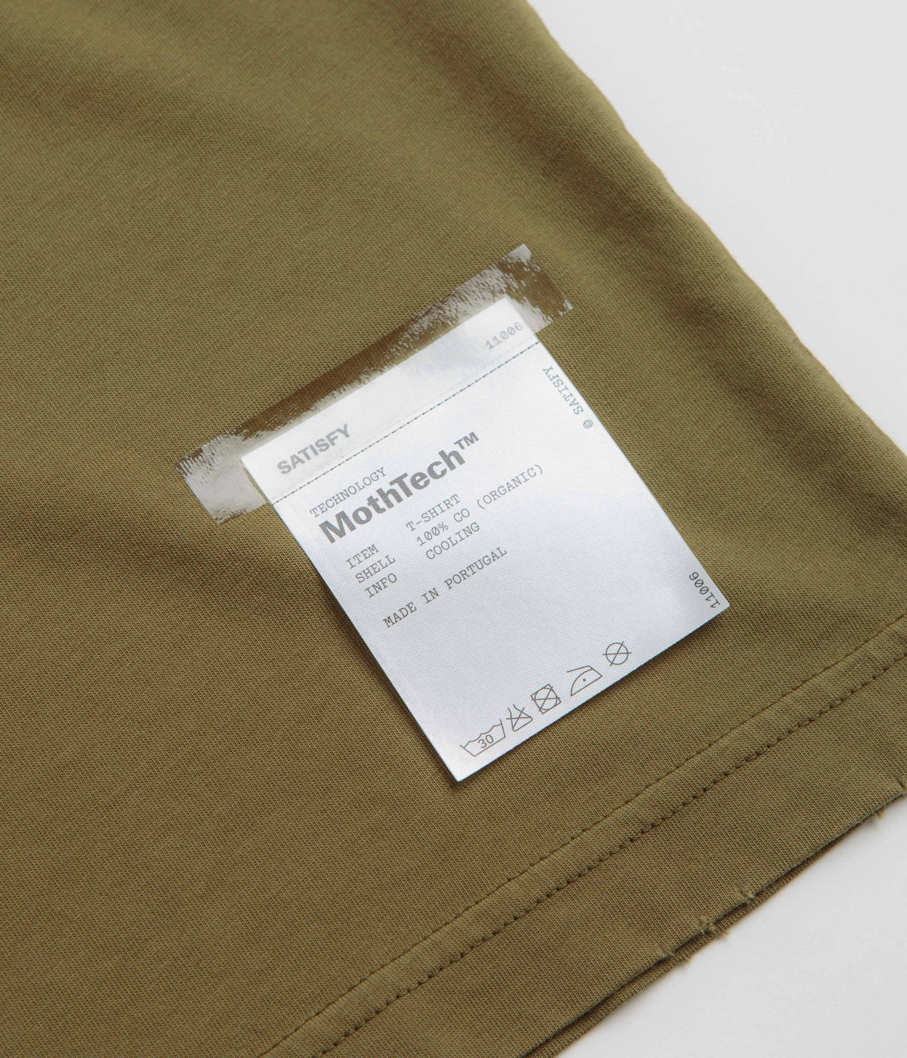 Satisfy MothTech T-Shirt - Sun Bleached Military Olive Outdoor Clothing