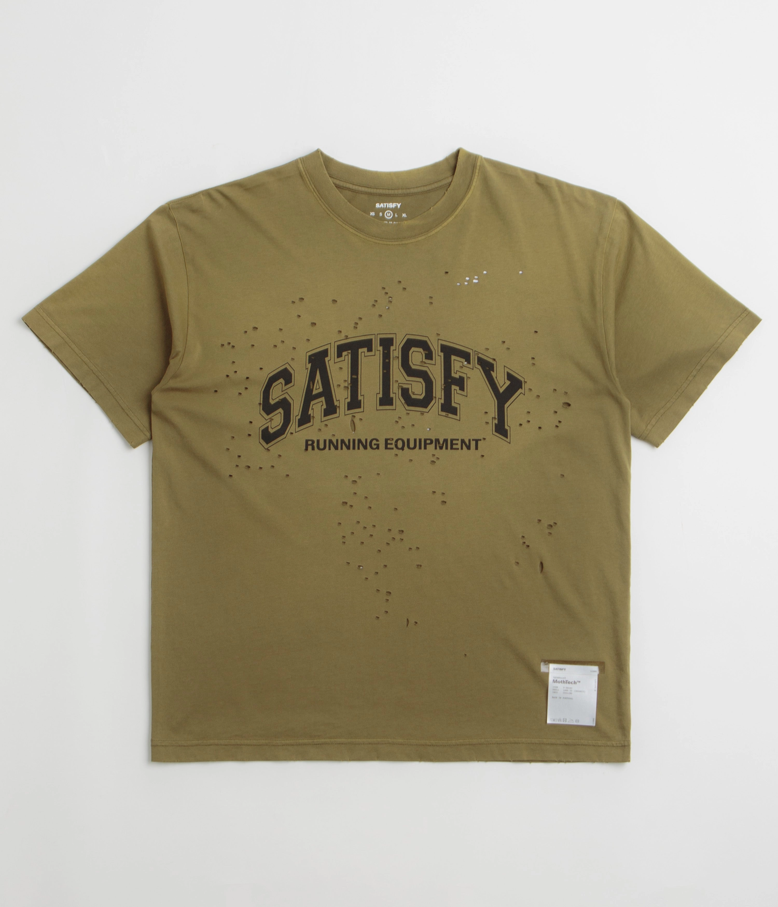 piping Satisfy MothTech T-Shirt - Sun Bleached Military Olive