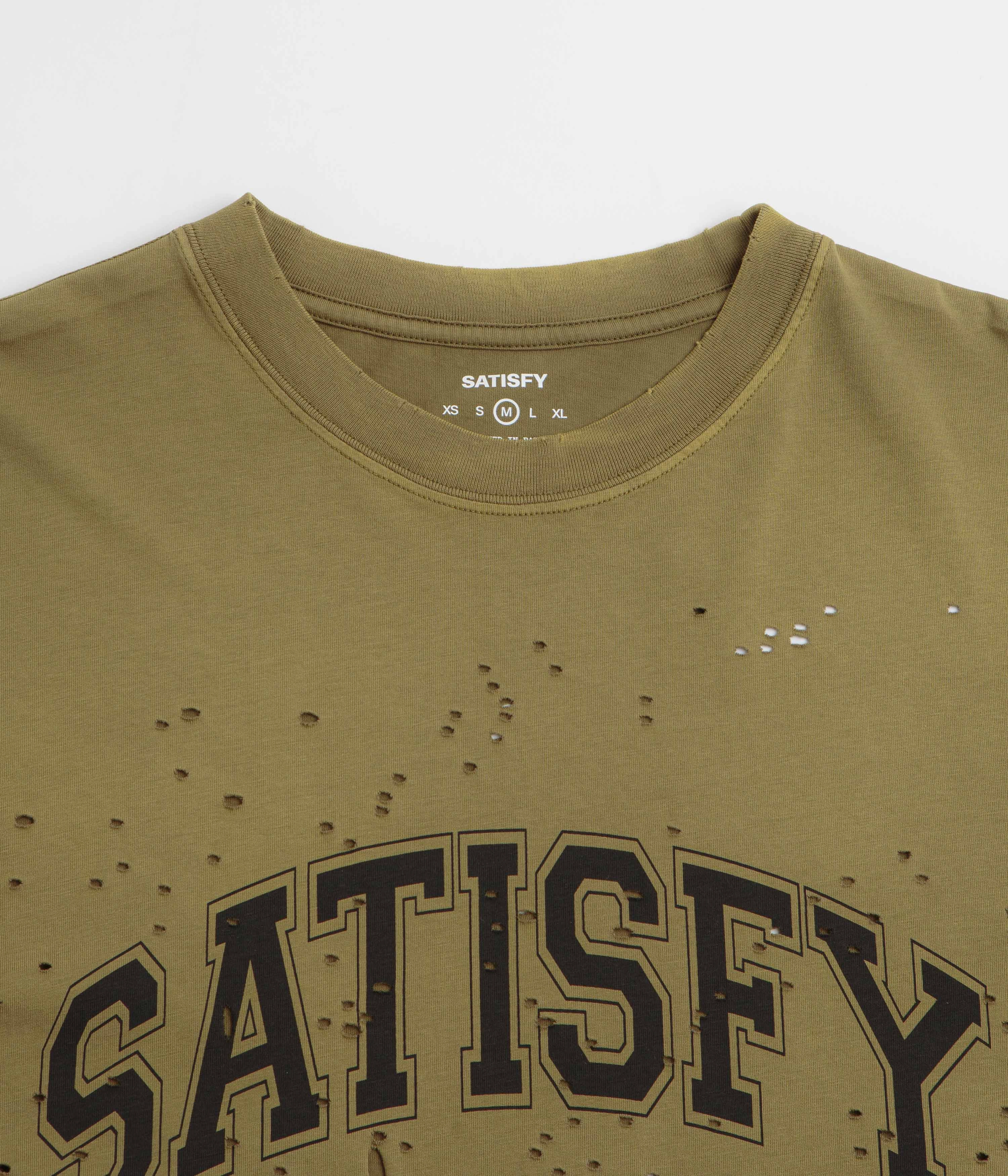 Satisfy MothTech T-Shirt - Sun Bleached Military Olive badminton venue Sun Protective Fabric