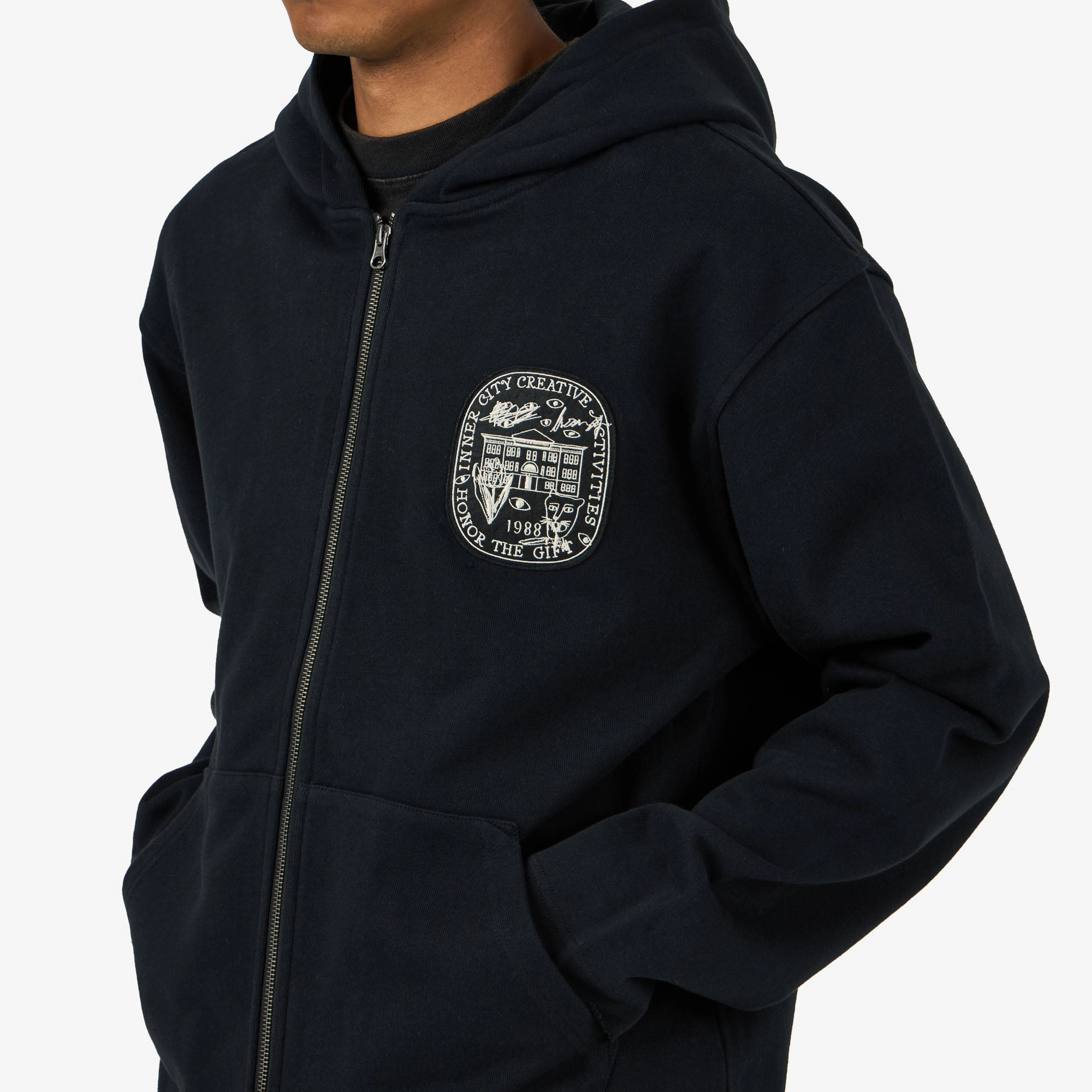 Honor The Gift Honor Art Institute Zip Hoodie Black Winter Wear