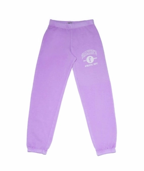 Girl's Puff Varsity Sweatpants In Grape Multi-Purpose Wear Rugged Wear