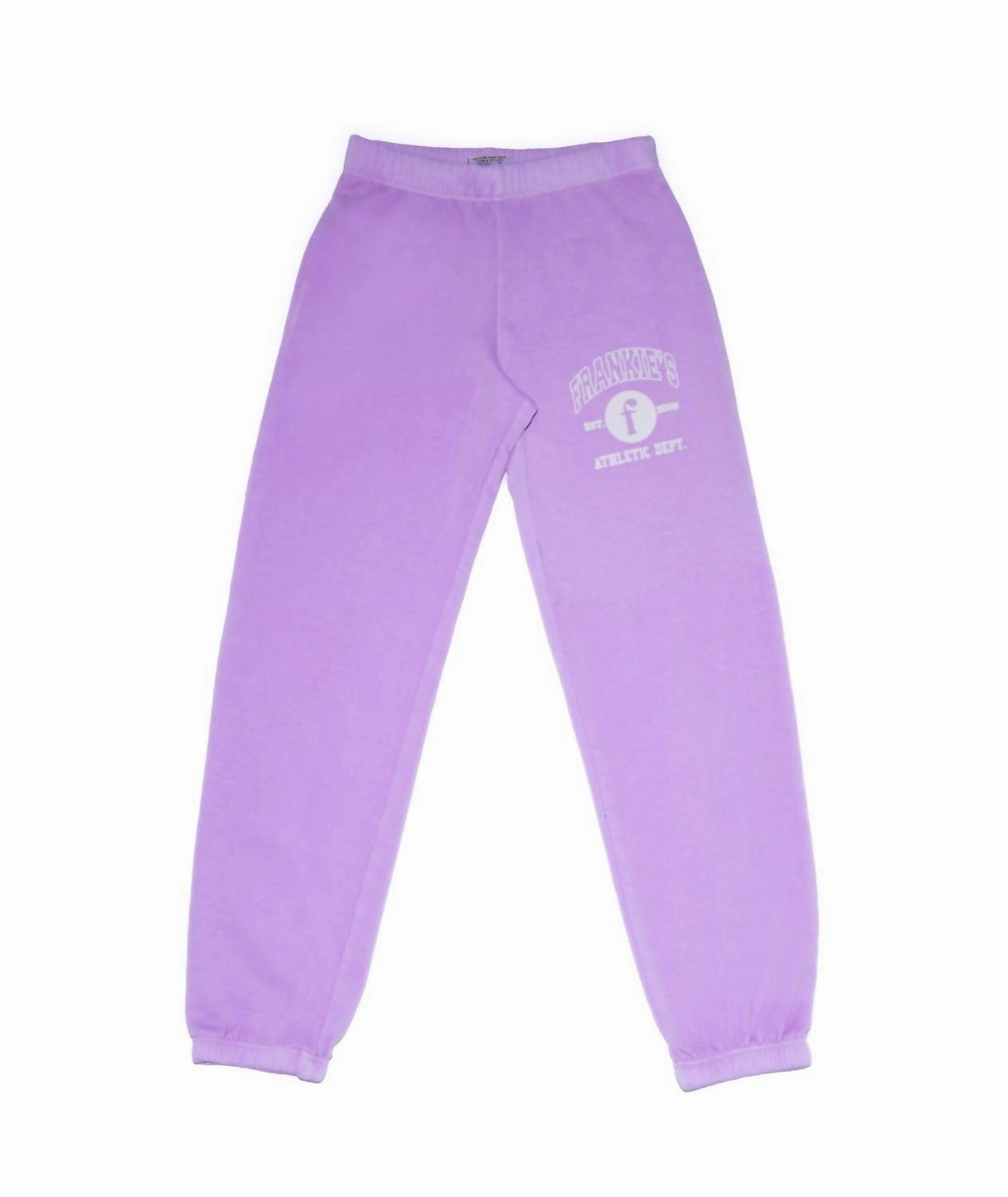 Girl's Puff Varsity Sweatpants In Grape Multi-Purpose Wear Rugged Wear