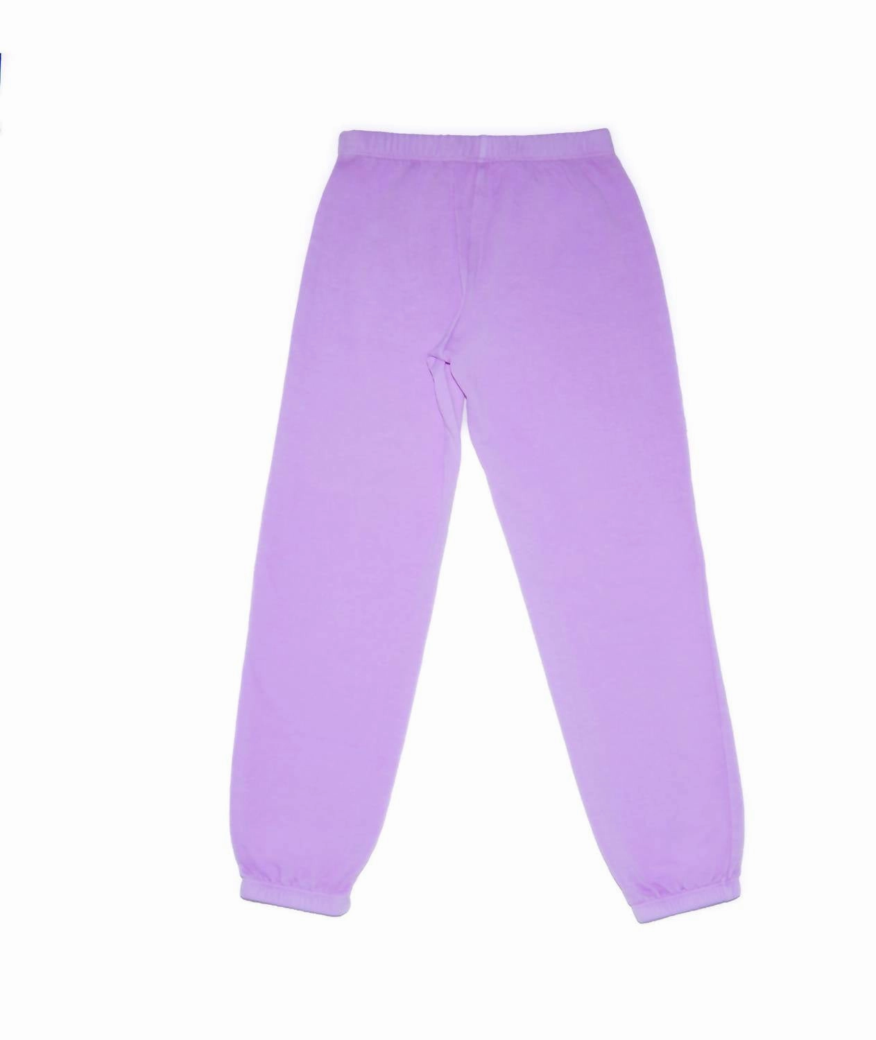 Girl's Puff Varsity Sweatpants In Grape Casual Comfort Day Hike