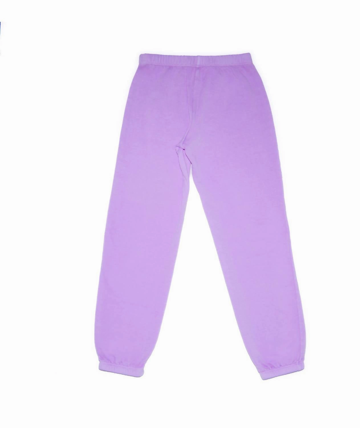 Girl's Puff Varsity Sweatpants In Grape WindproofLayer