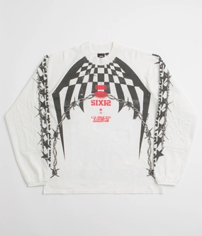 Vans x SlamJam AOD Hazard Long Sleeve T-Shirt - White one-piece