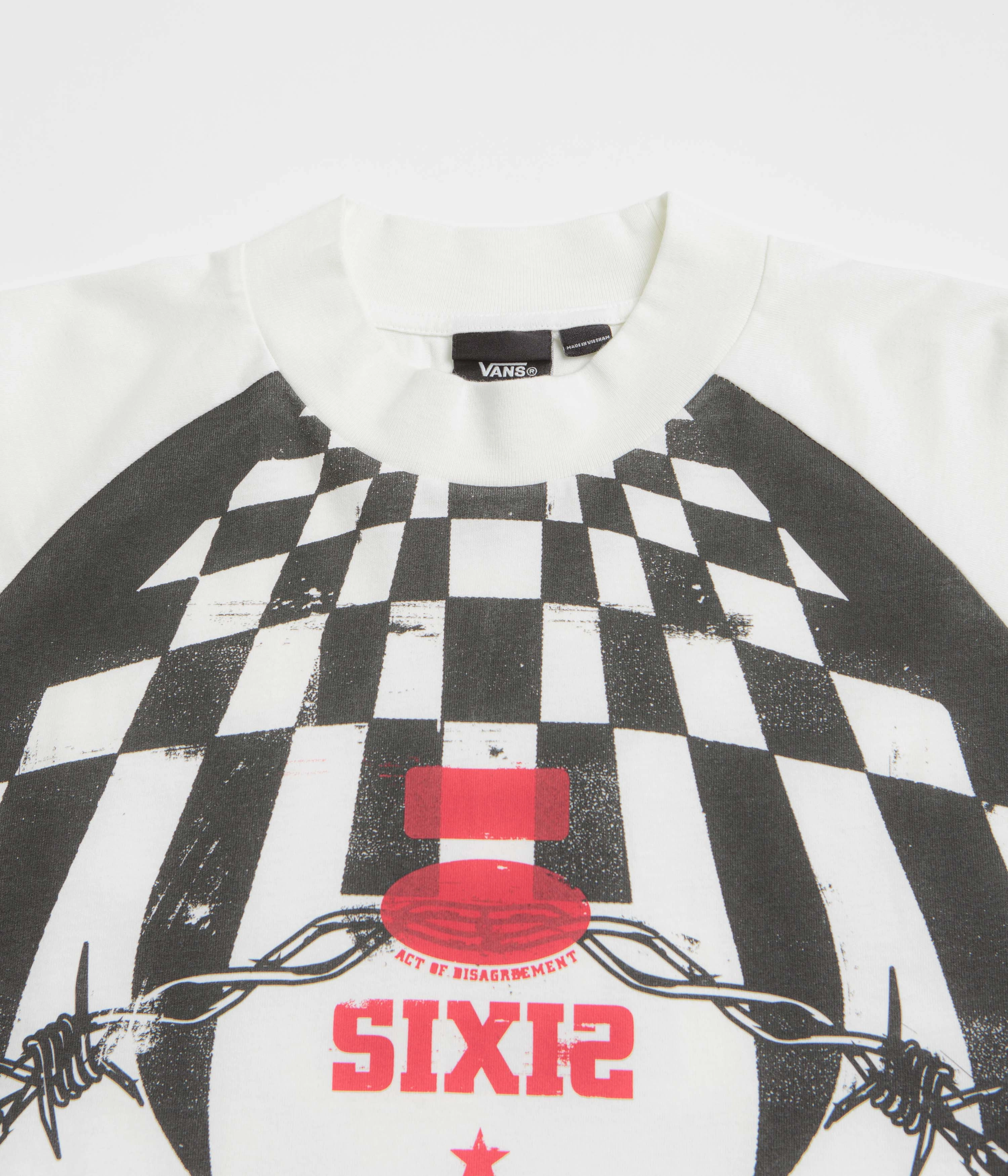 Vans x SlamJam AOD Hazard Long Sleeve T-Shirt - White Wide waistband