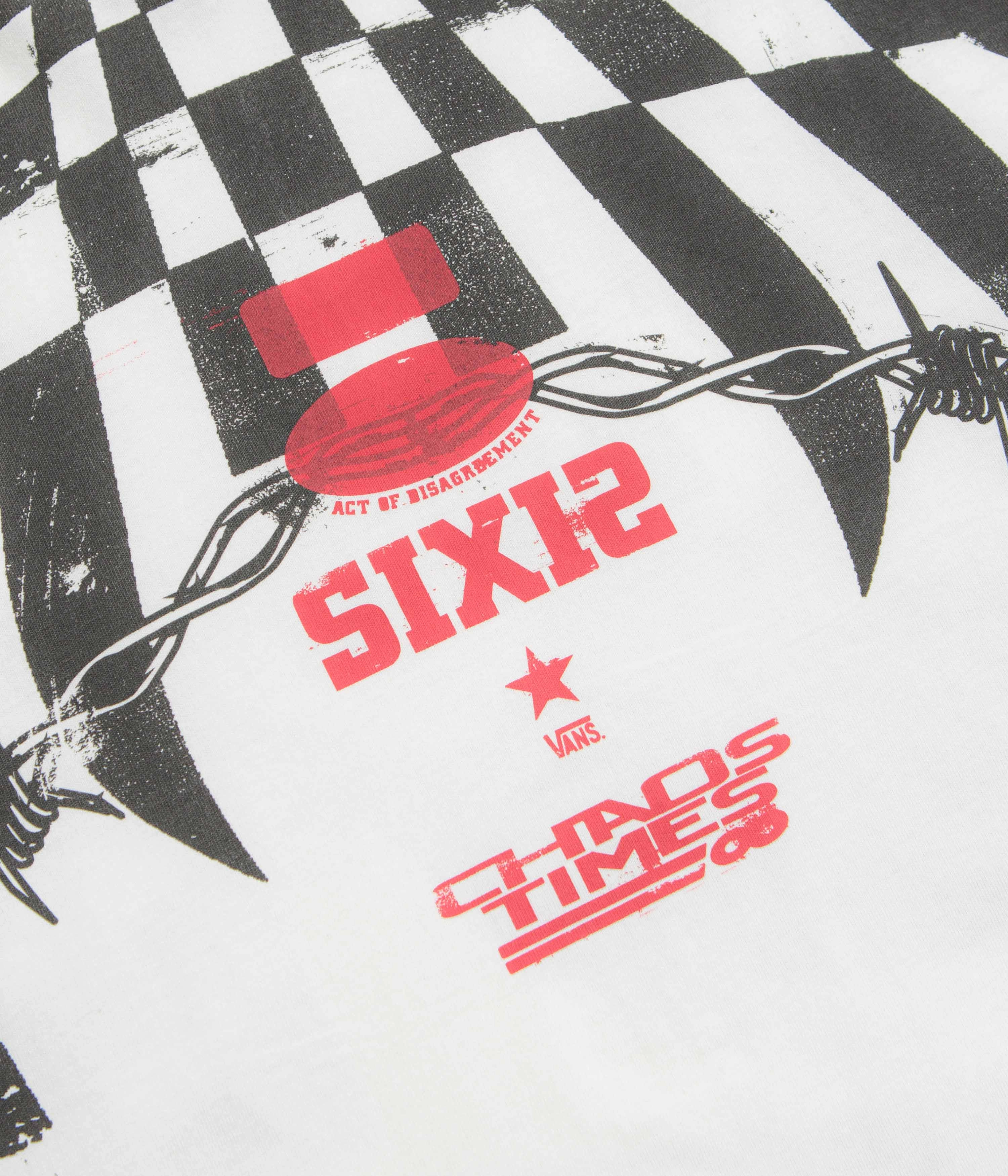 full-length legs Vans x SlamJam AOD Hazard Long Sleeve T-Shirt - White