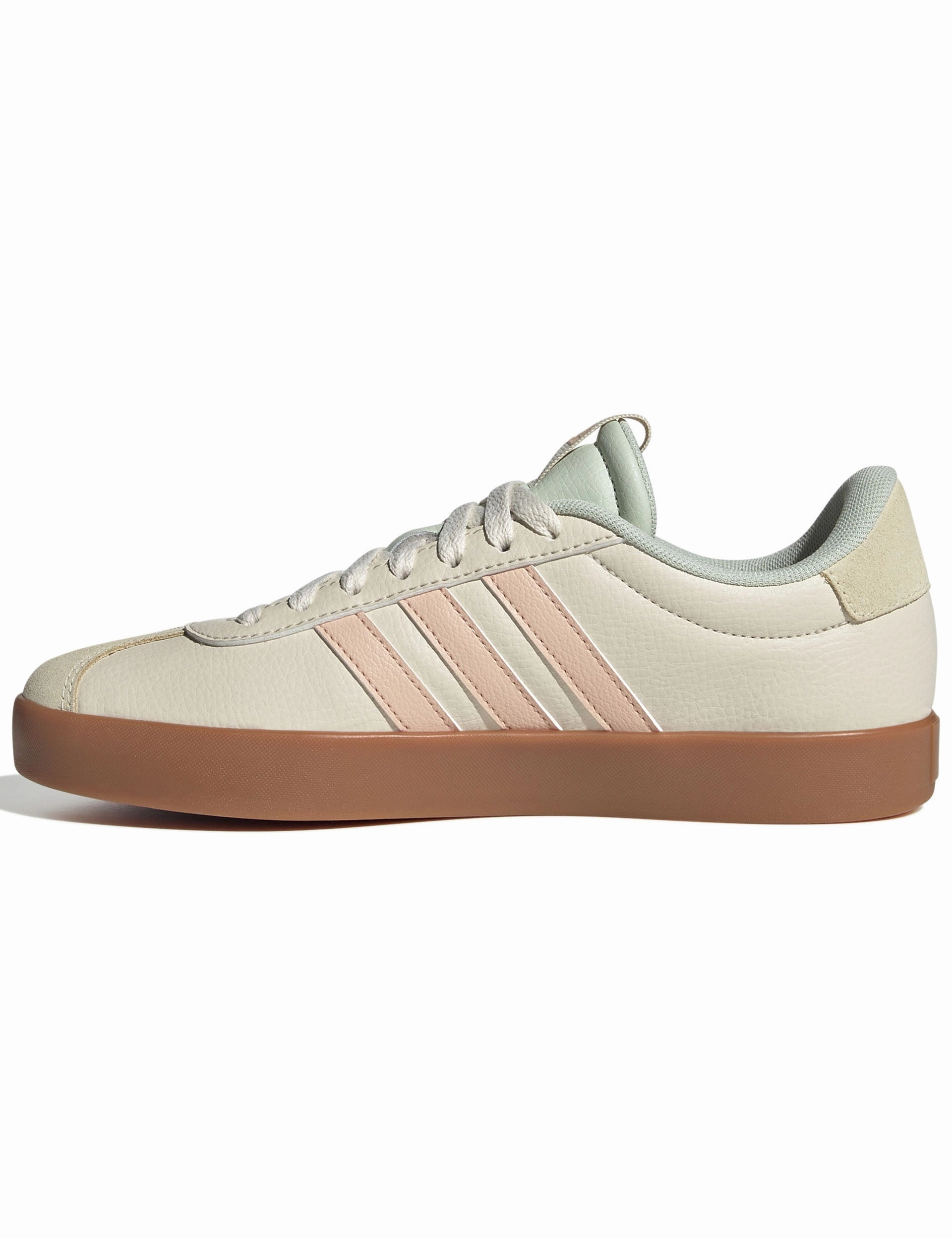 VL Court 3.0 Shoes - Wonder White/Powder Coral/Linen Green Field Step