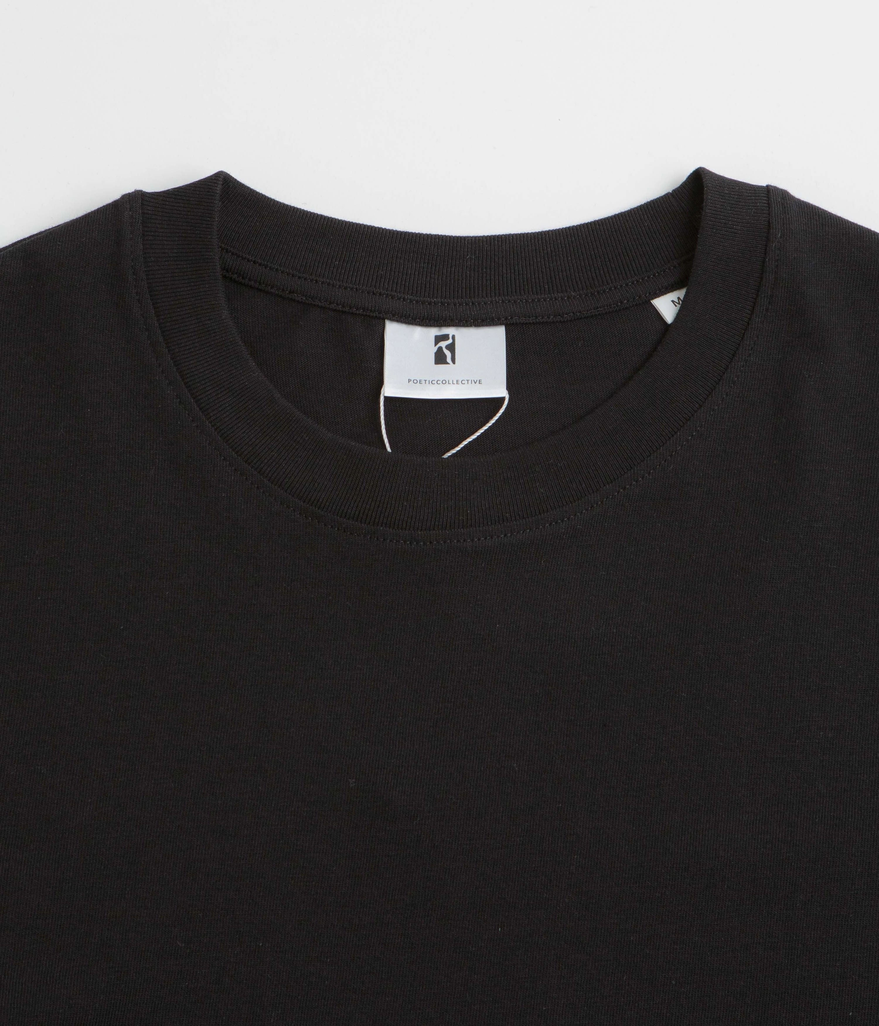 wide-leg pants silhouette Poetic Collective Cross T-Shirt - Black