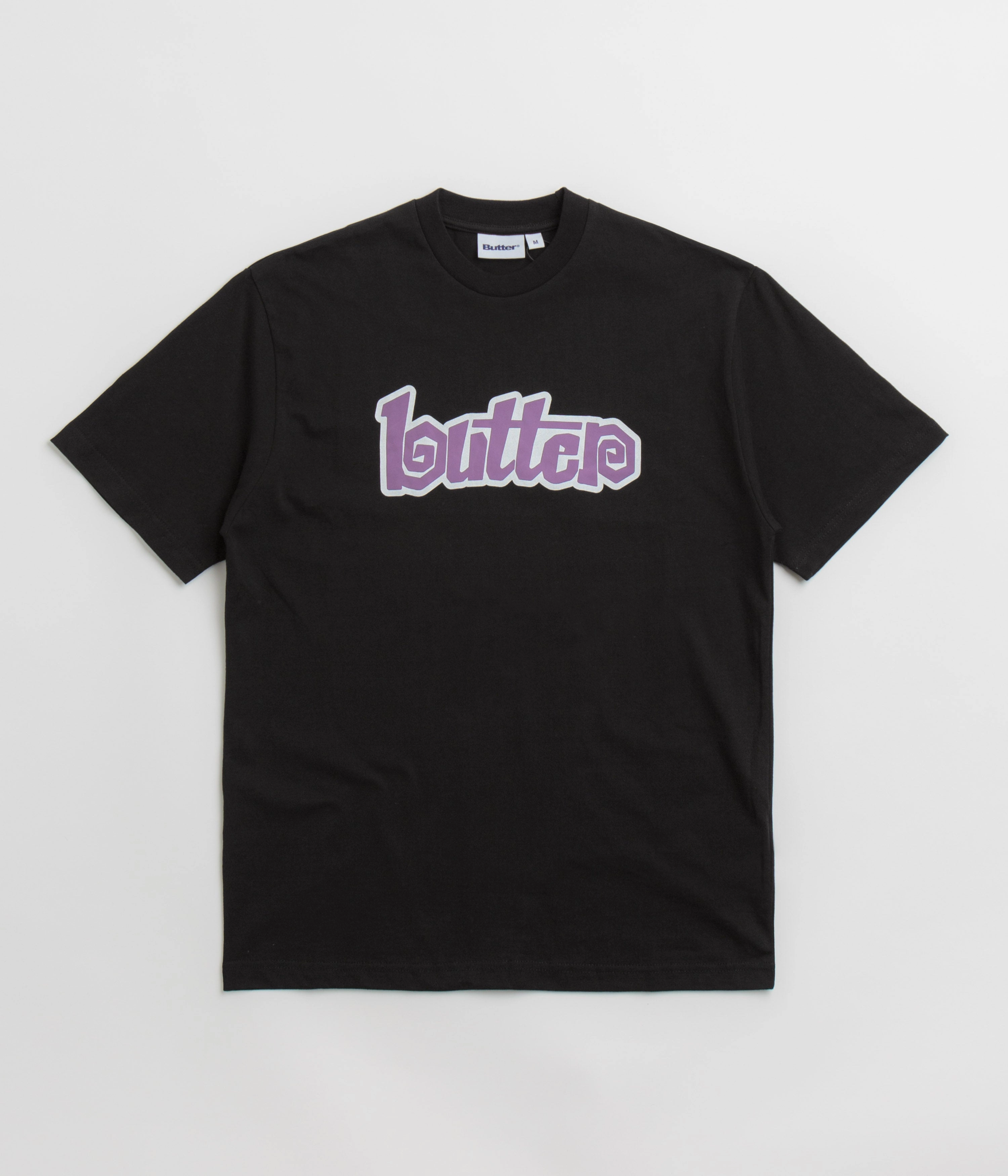 Butter Goods Swirl T-Shirt - Black / Purple pub event rural climate