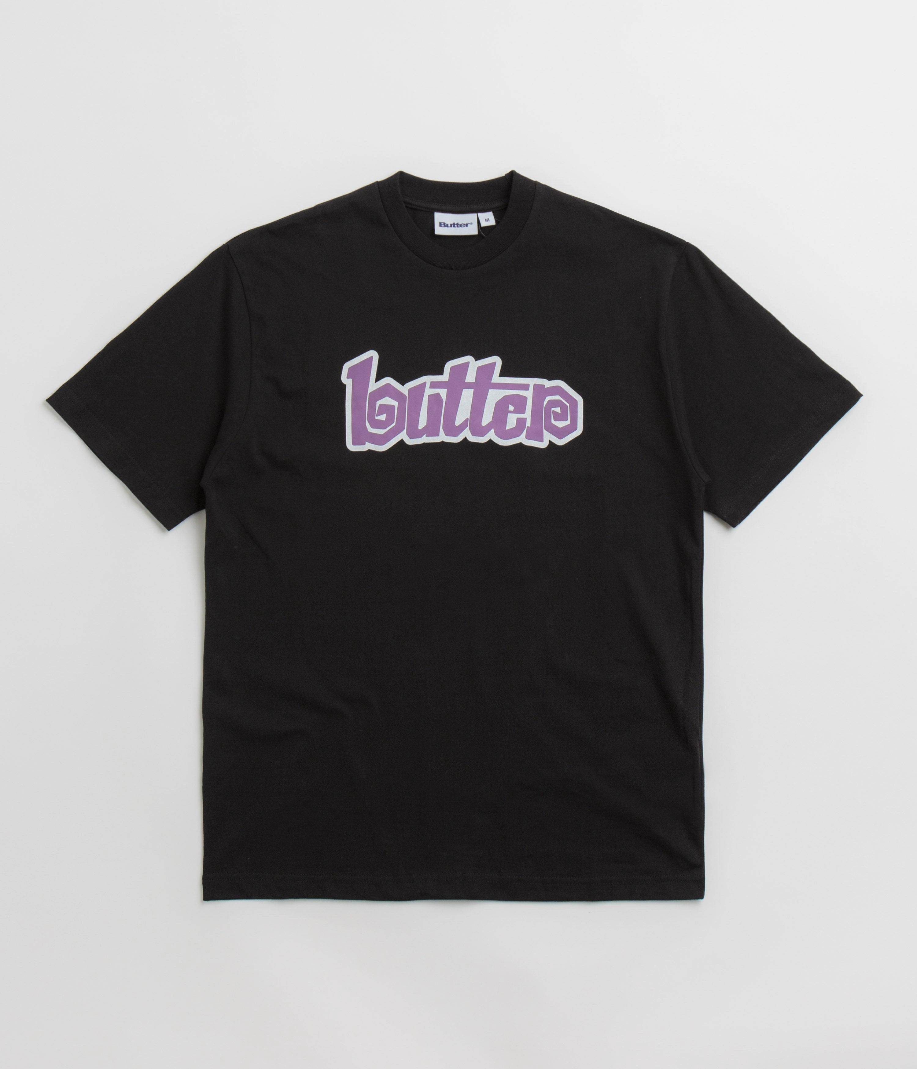 Butter Goods Swirl T-Shirt - Black / Purple camping event Prom look