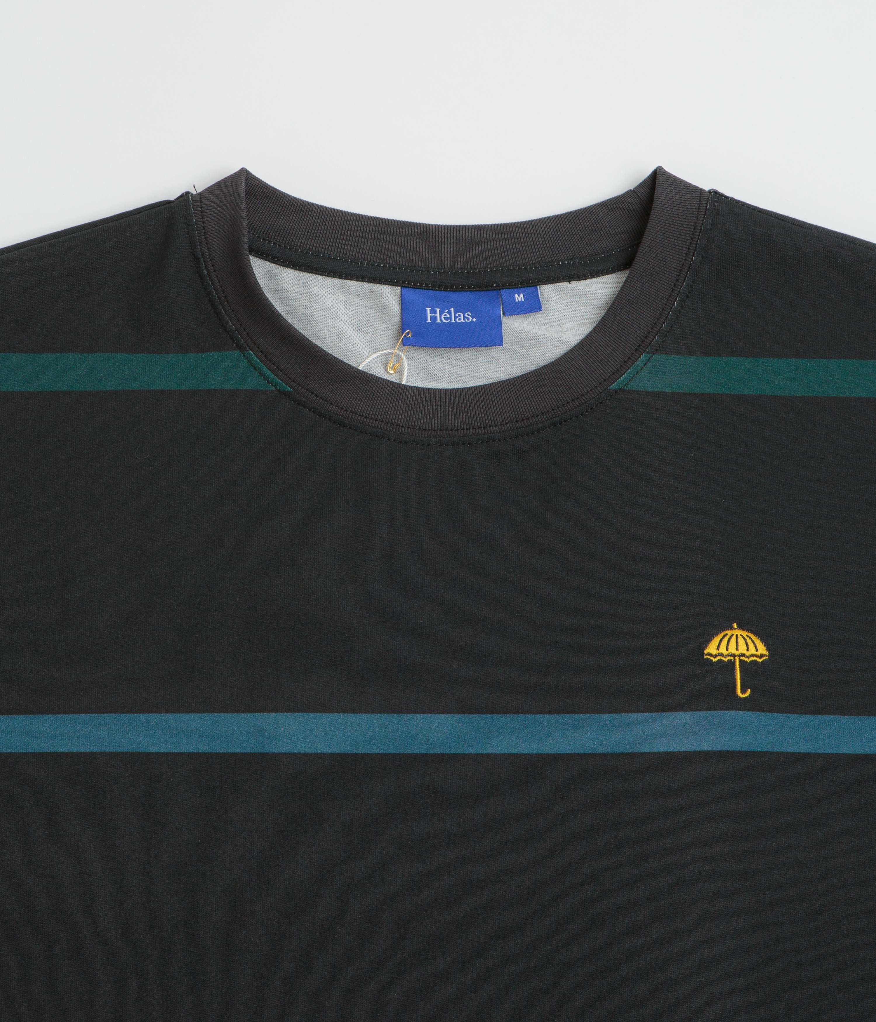 Striped Helas Trait T-Shirt - Black