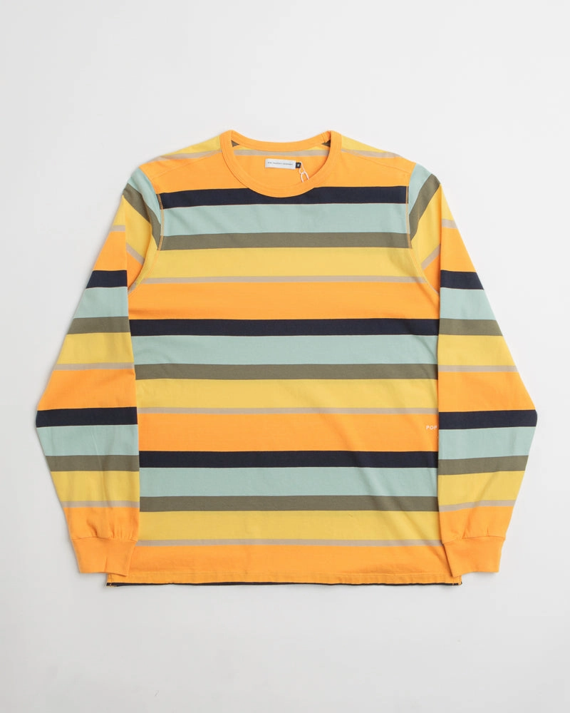 low demand Pop Trading Company Striped Logo Long Sleeve T-Shirt - Yellow / Multicolour