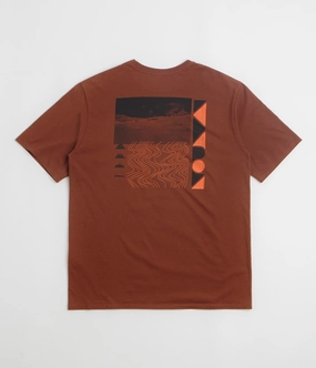 Geometric Pattern Patagonia Driftways Organic T-Shirt - Dried Vanilla
