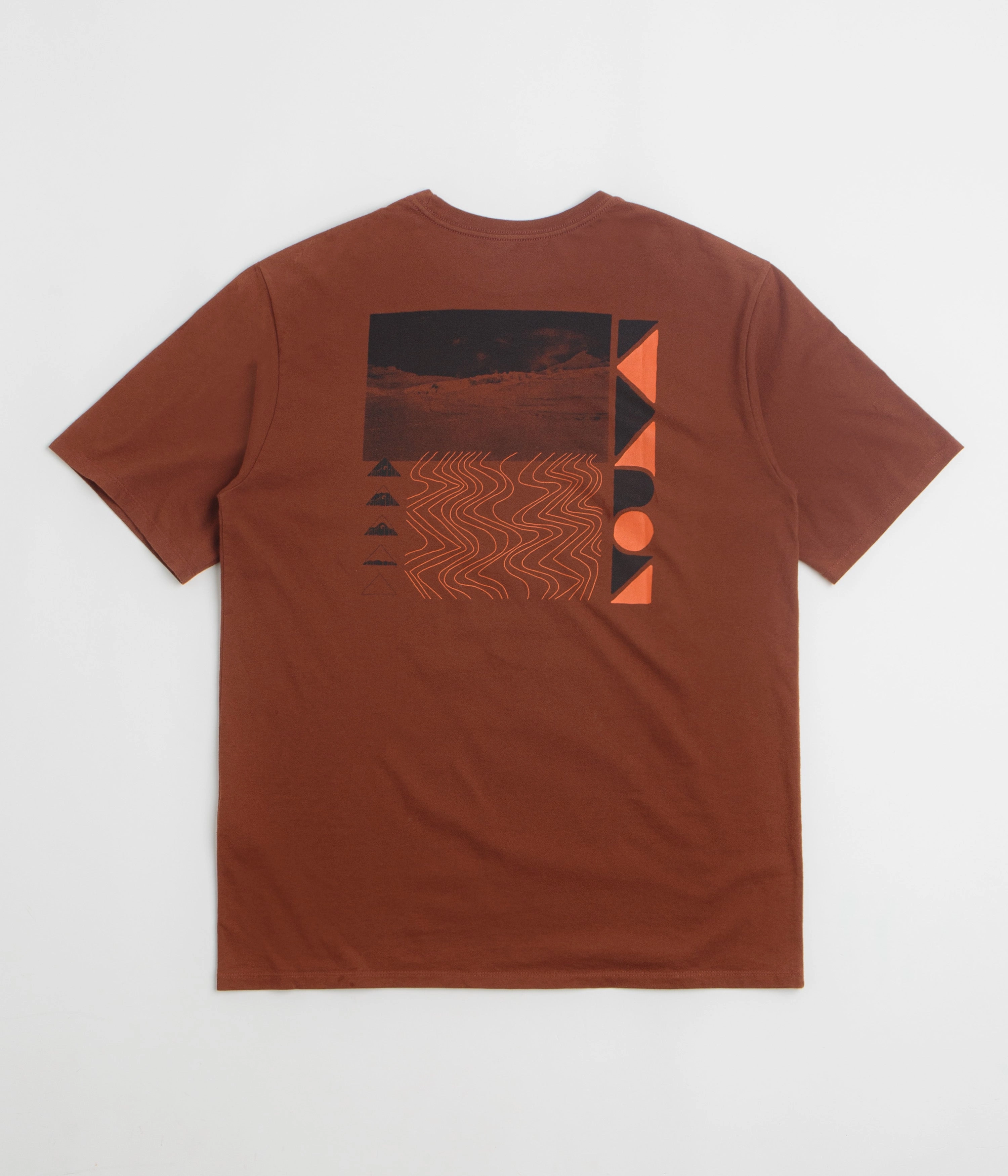 Geometric Pattern Patagonia Driftways Organic T-Shirt - Dried Vanilla