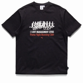 Lost Management Cities x Puma Graphic Tee - Black Wrinkle Resistant Finish