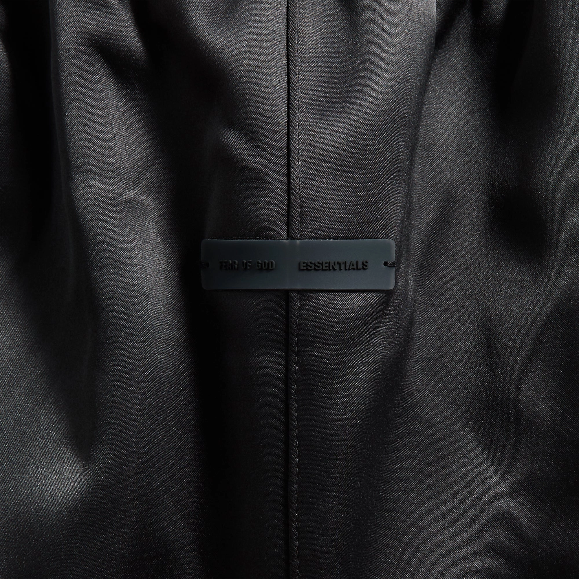 Essentials Bonded Satin Relaxed Track Pant - Jet Black BreathableFabric