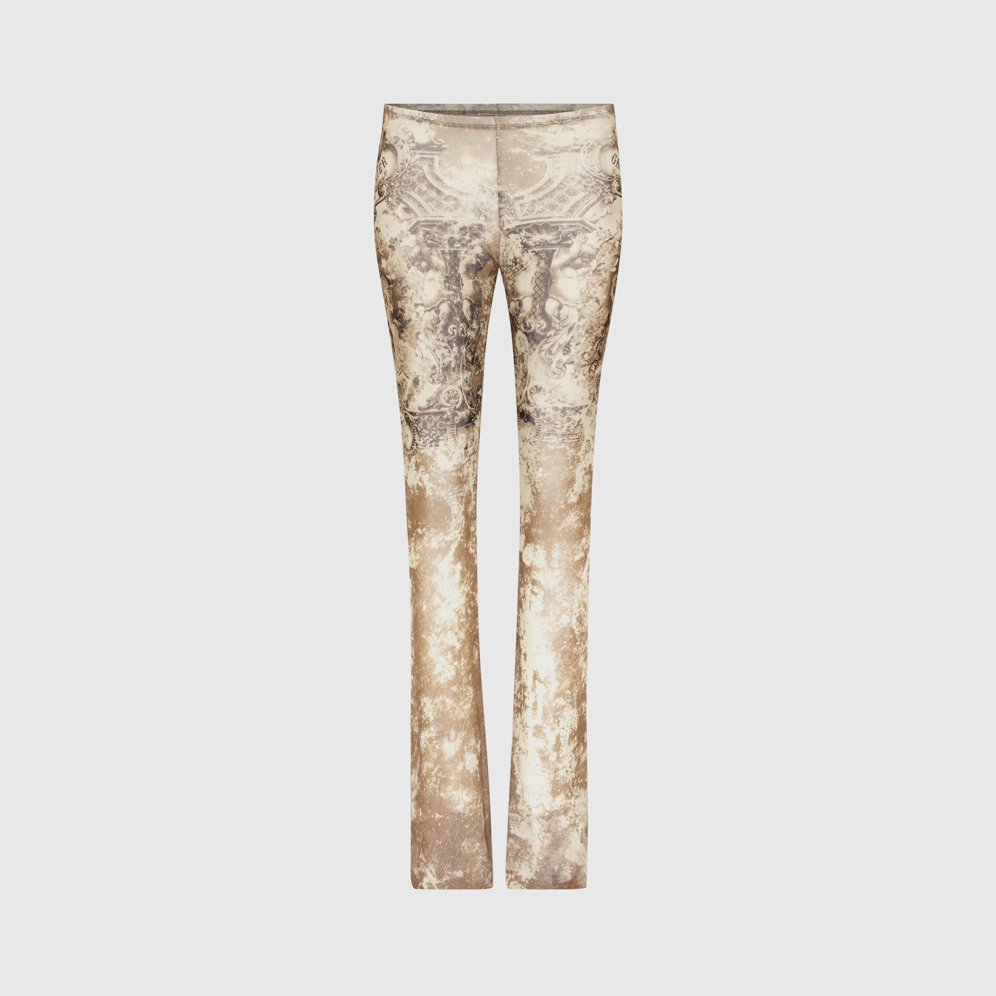 Jean Paul Gaultier Mesh Trouser - Printed M??daillon Comfy Cut Layered Panel Design
