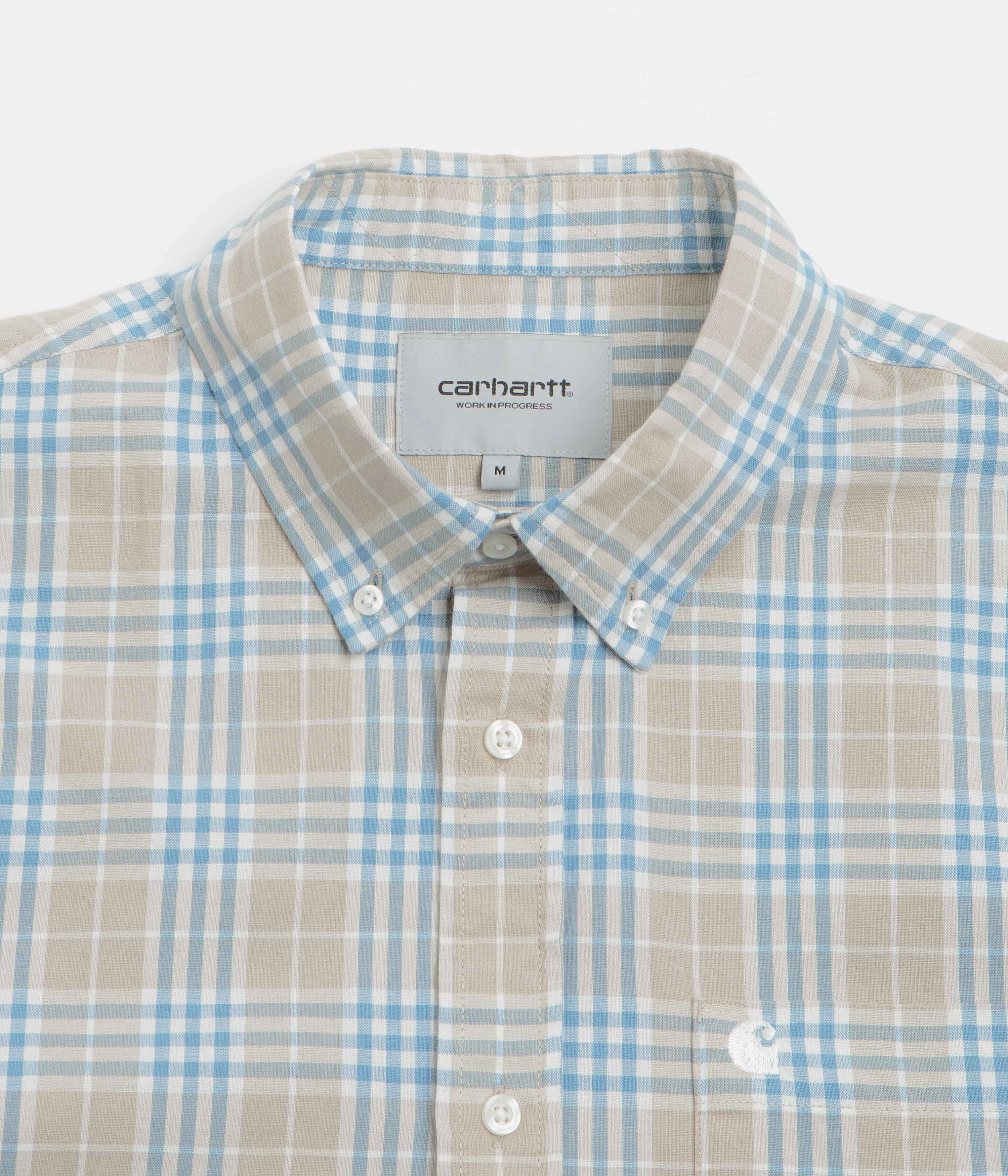 Carhartt Niven Short Sleeve Shirt - Niven Check / Wall / Wax Trendy Design Seasonal Trend
