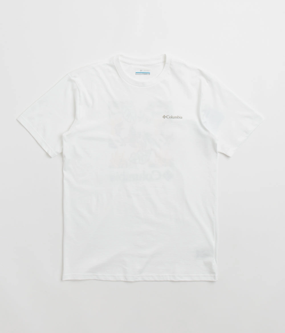 Columbia North Cascades T-Shirt - White / Pasteled Framed Iron safe Presentation