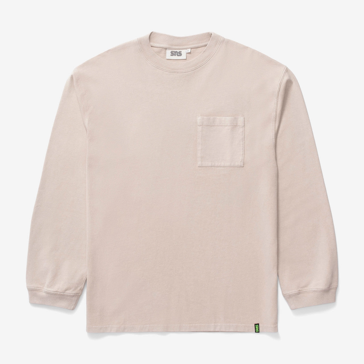 Functional Washed Long Sleeve Pocket Tee