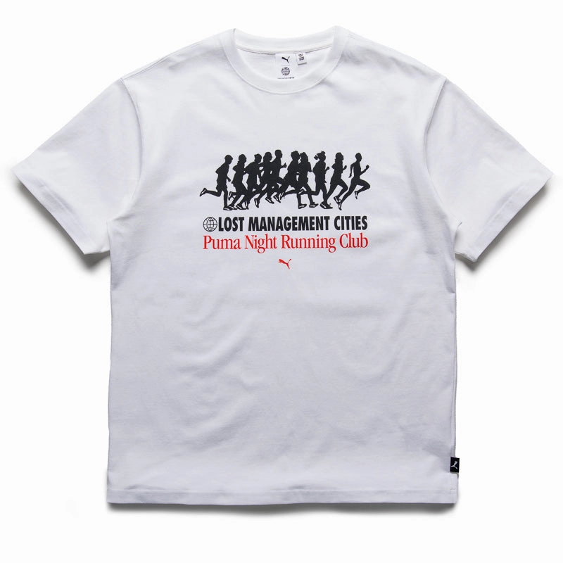 Lost Management Cities x Puma Graphic Tee - White tennis event Beach Wear