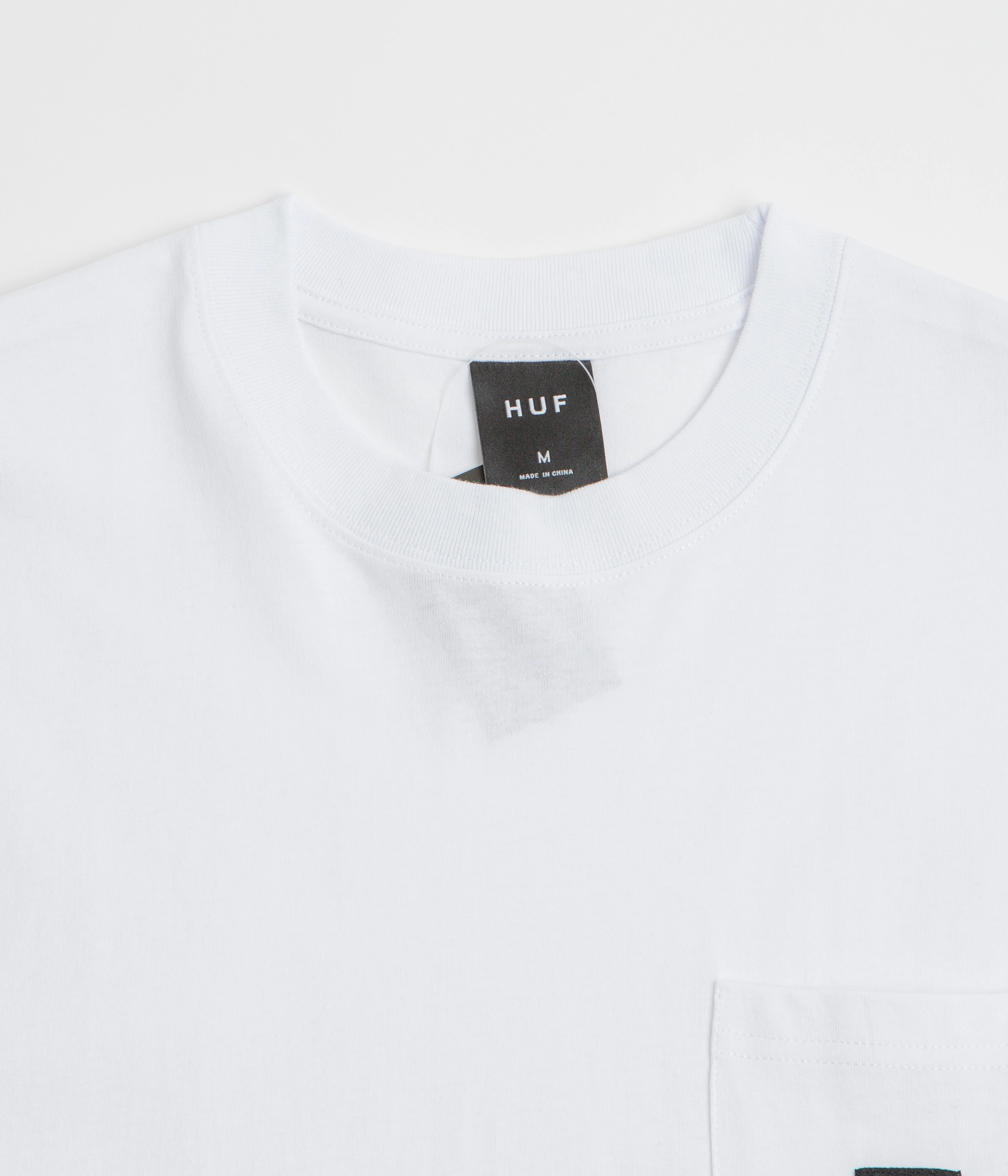 HUF Set Box Logo Pocket T-Shirt - White mountain climate